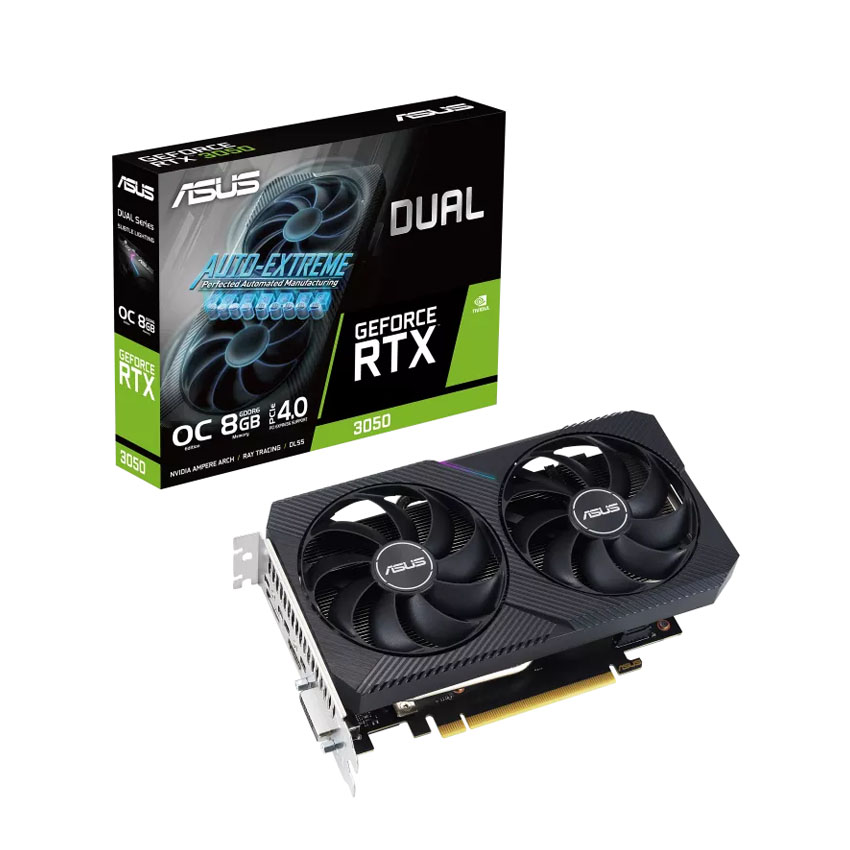 Mô tả Card màn hình Asus Dual GeForce RTX 3050 O8GB V2 GDDR6  | 8GB GDDR6 | 128bit | DUAL-RTX3050-O8G-V2 - 1