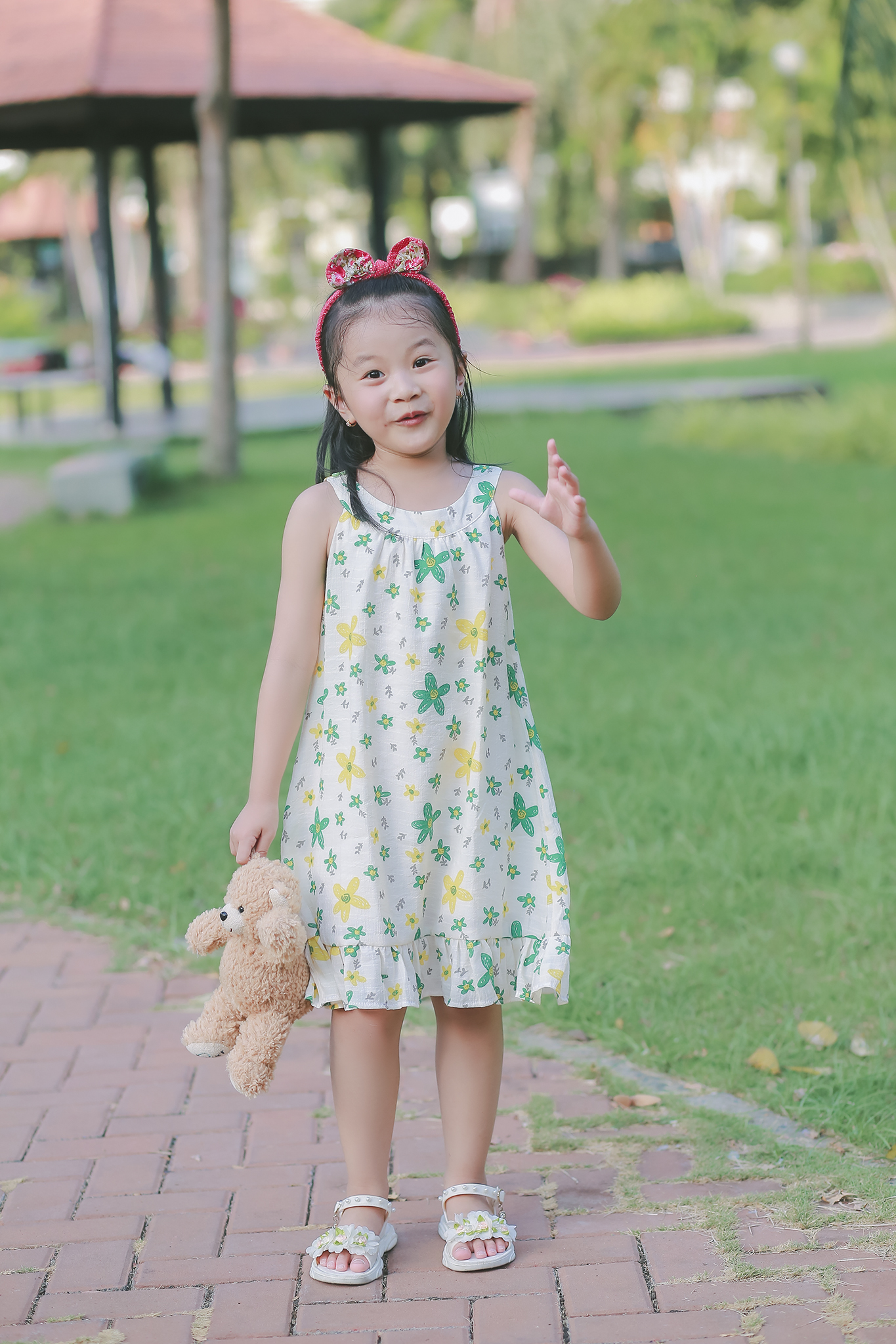 Mô tả Đầm Xoè  Cổ Yếm Hoa Nhí Tamiuy Cho Bé Gái 1-10 Tuổi - 3