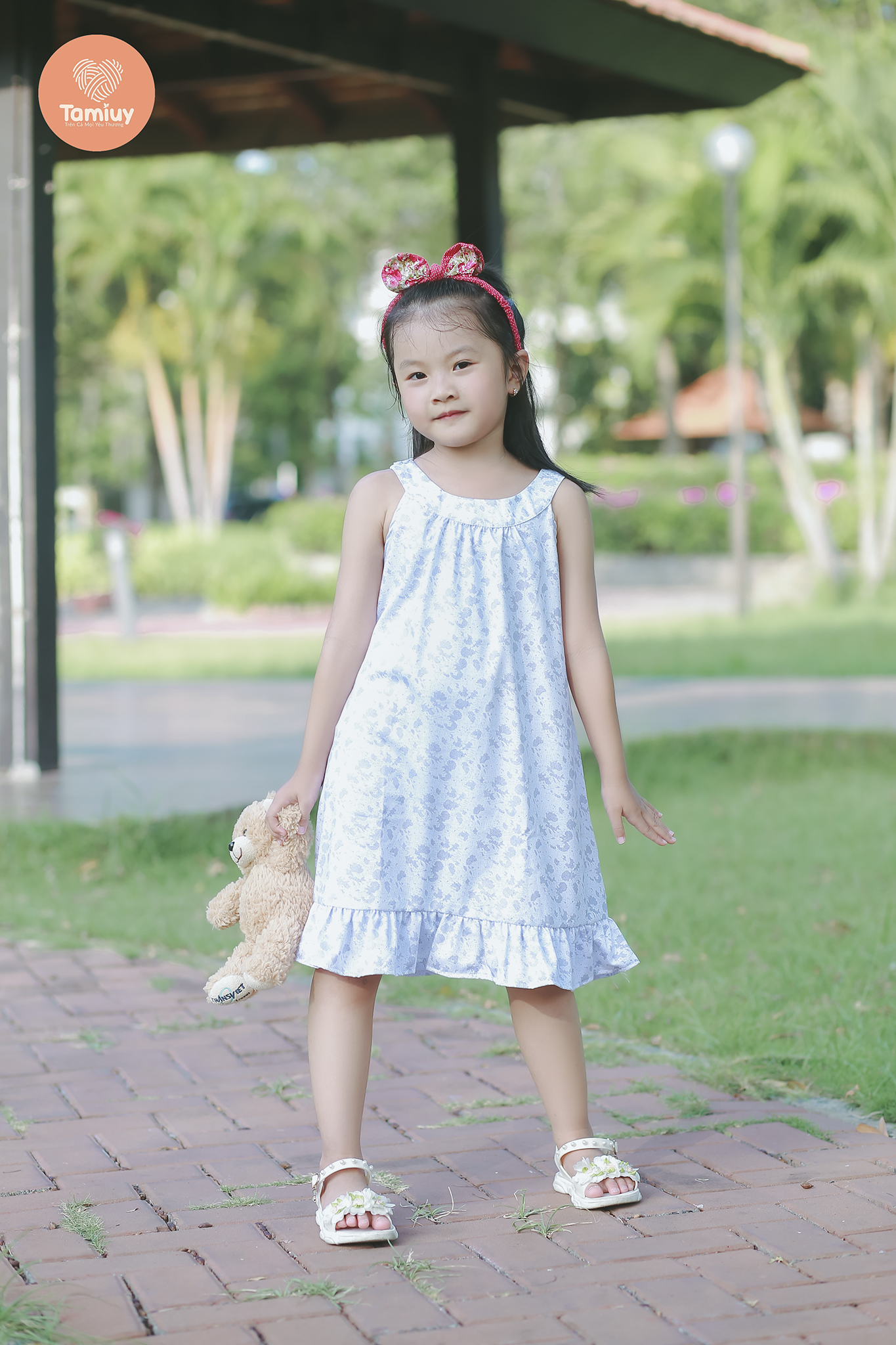 Mô tả Đầm Xoè  Cổ Yếm Hoa Nhí Tamiuy Cho Bé Gái 1-10 Tuổi - 4
