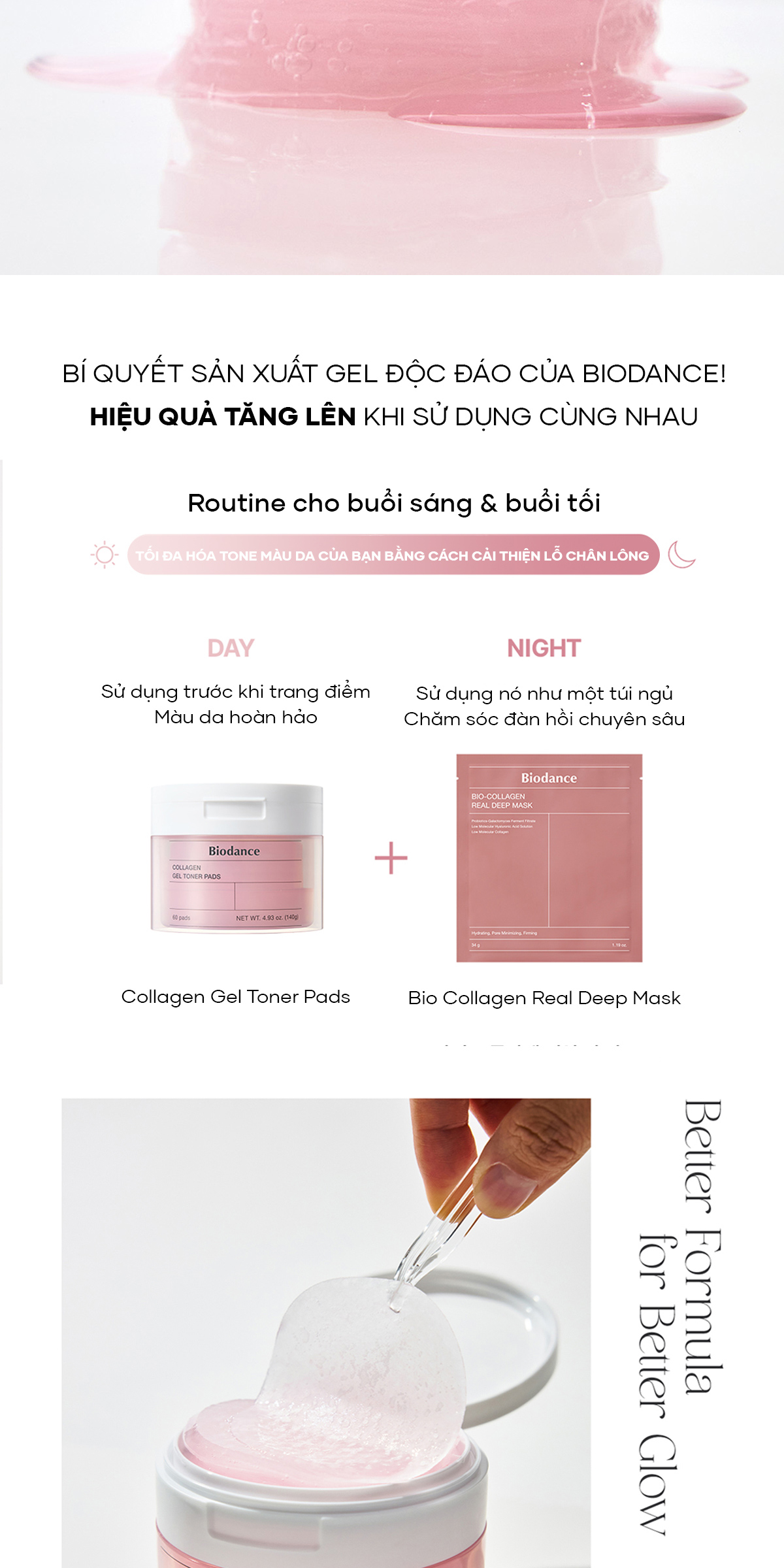 Mô tả BIODANCE Toner Pad Dạng Gel Cung Cấp Collagen Tăng Cường Đàn Hồi Da Dưỡng Ẩm Thu Nhỏ Lỗ Chân Lông Gel Toner Pads 140g - 11