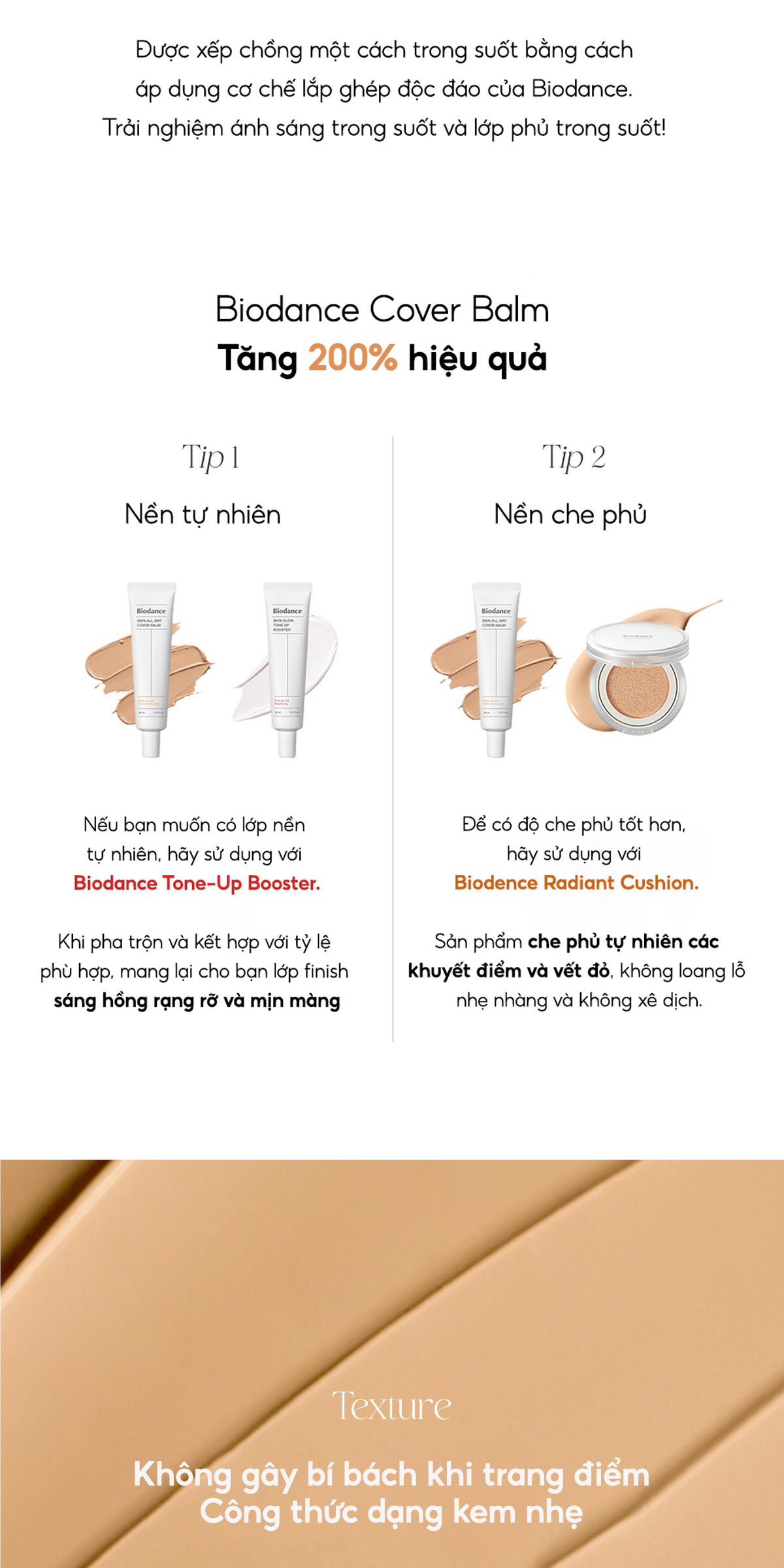 Mô tả BIODANCE Kem BB Che Phủ Lỗ Chân Lông Cho Lớp Nền Đều Màu Skin All-Day Cover Balm 30ml - 8