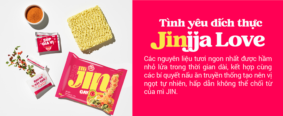 Mô tả Lốc 5 gói mì Jin Cay Otoki hương vị chuẩn Hàn, vị cay bùng nổ (120gx5) - 4