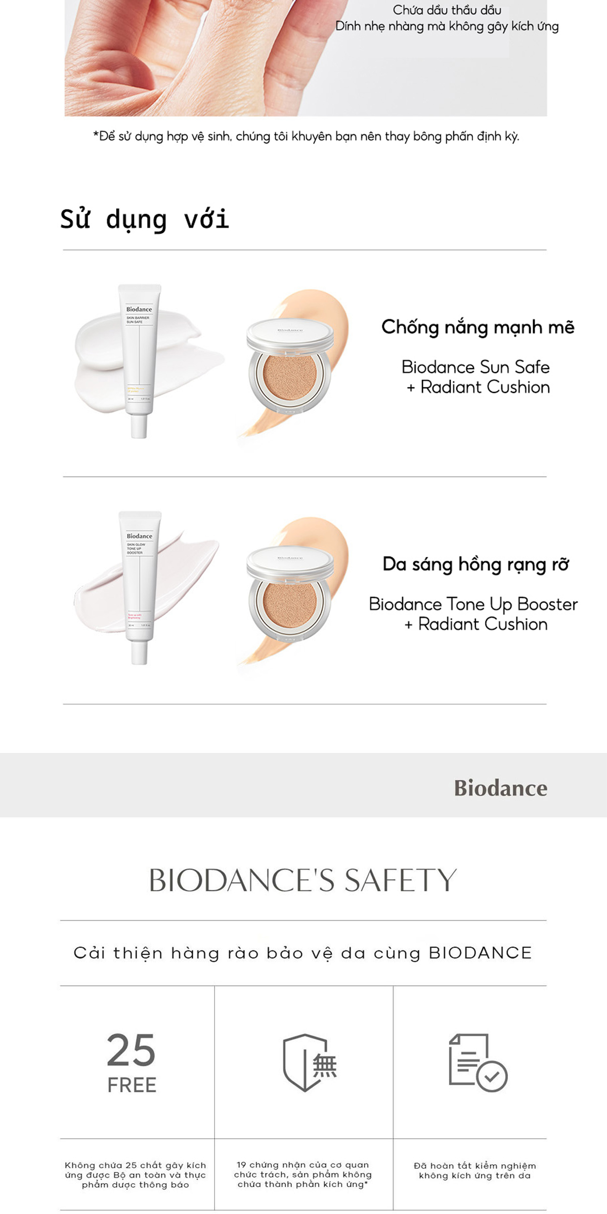 Mô tả BIODANCE Kem Nền Cấp Chống Nắng SPF30/PA++ Dưỡng Da Vitamin Trắng Sáng Radiant Pure Essence Cushion 14g - 12
