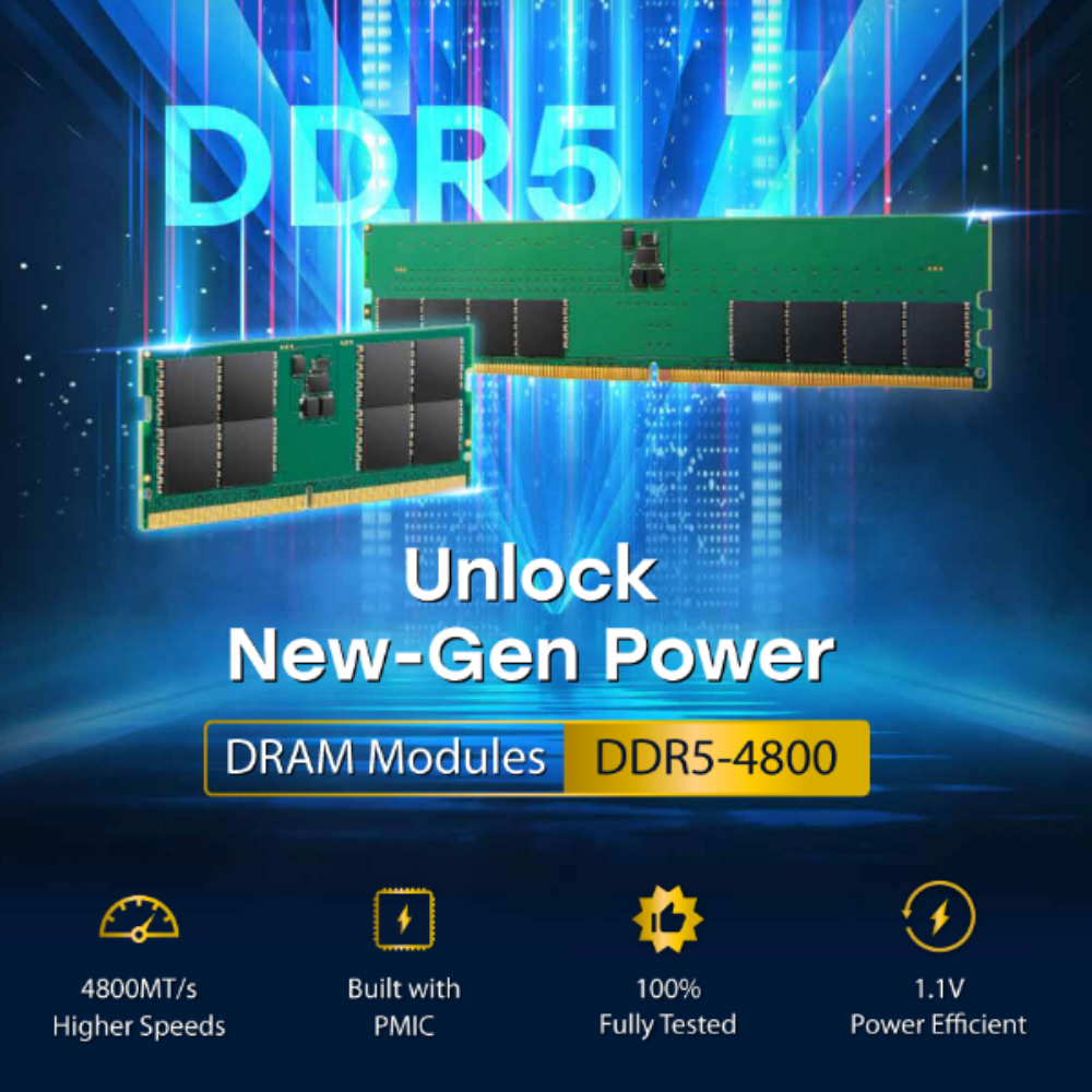 Mô tả Ram Laptop Transcend JM DDR5 4800 SO-DIMM 8GB/16GB/32GB - Bảo hành 3 năm - 1