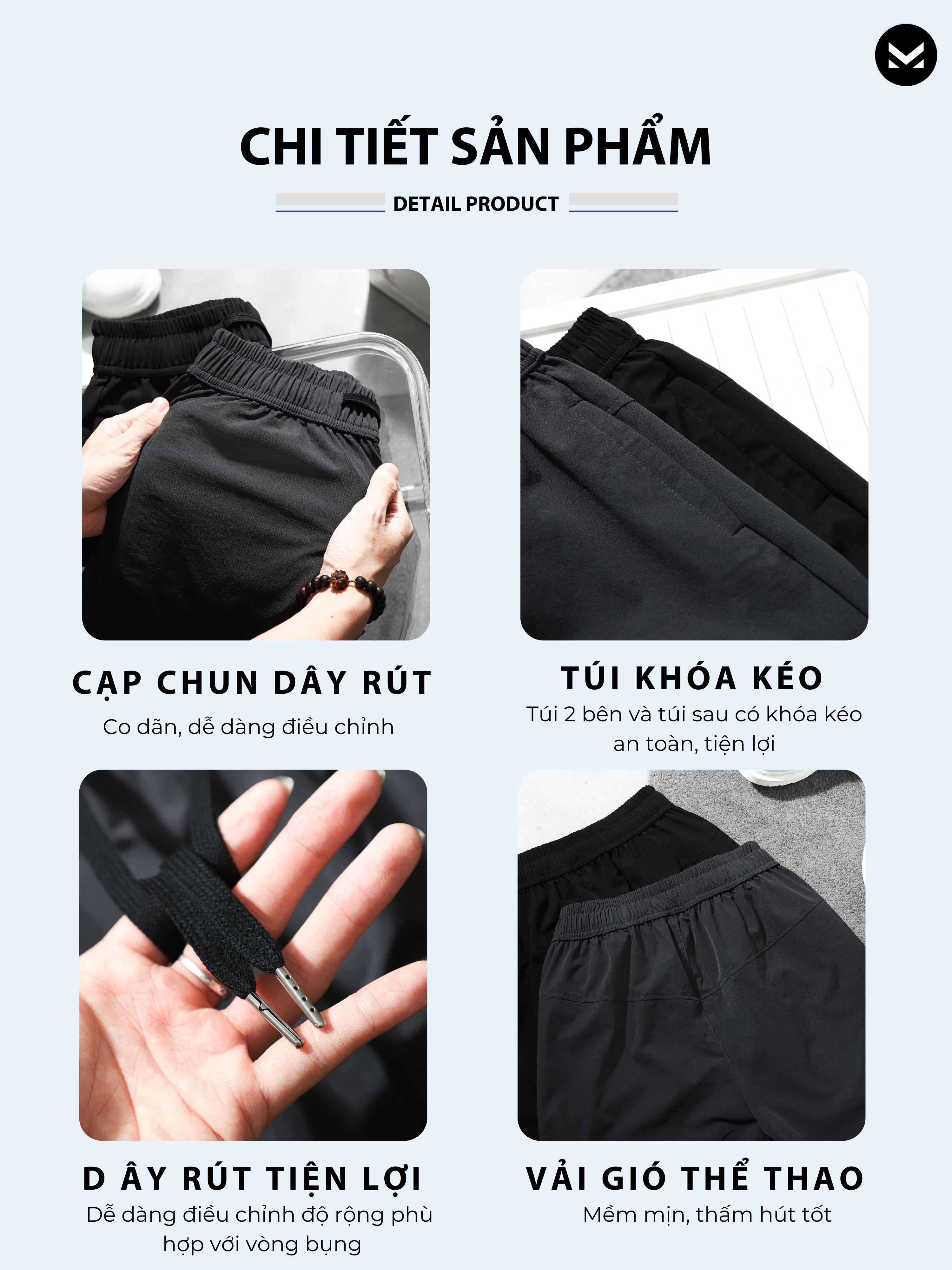 Quần Nam Dài Coolwind MK CLEVER chất liệu gió