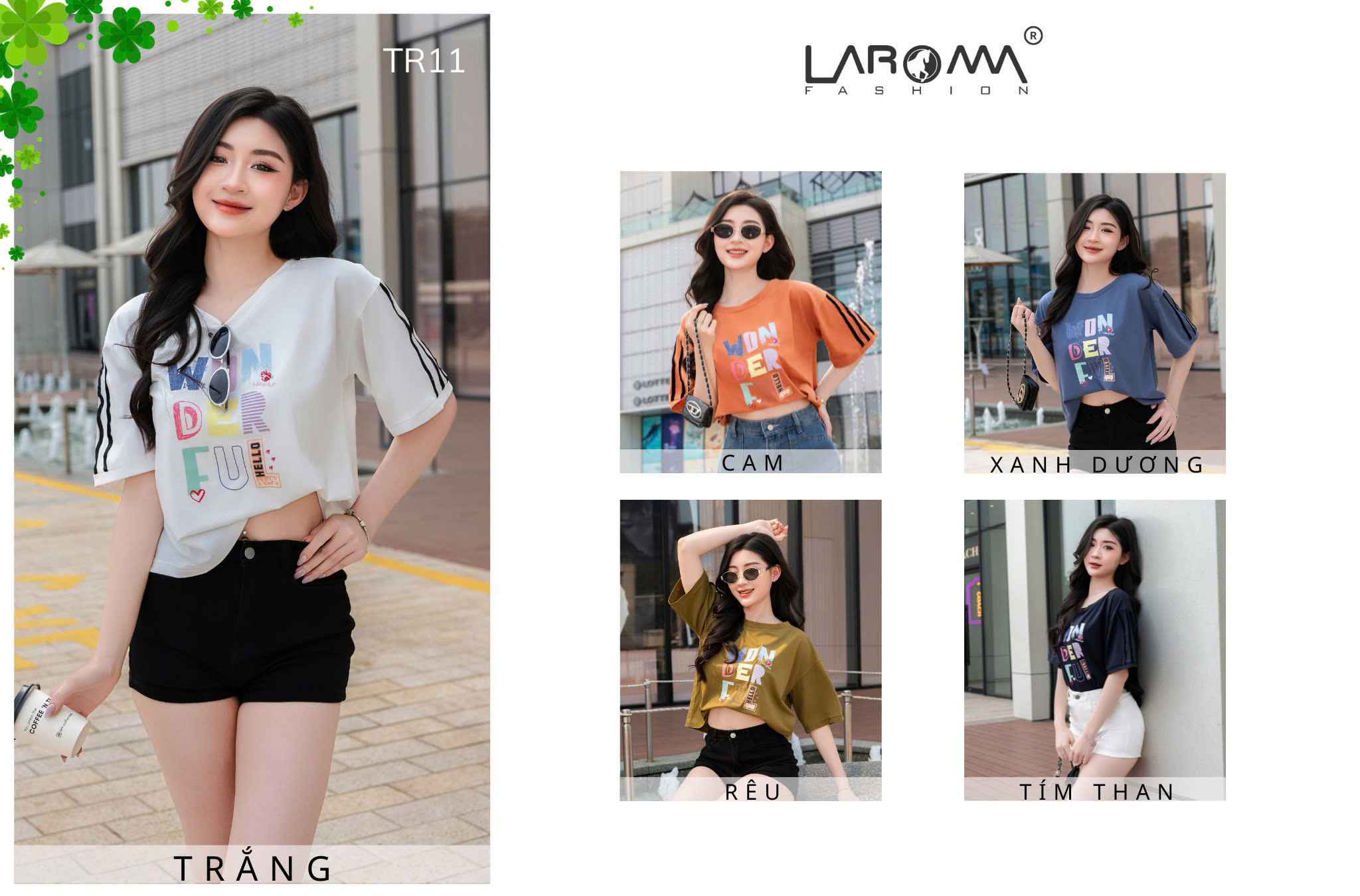 Mô tả Áo Thun Nữ Laroma 03 | Mềm Mát - Thấm Hút Mồ Hôi - An Toàn Cho Da - Bền Bỉ - 1