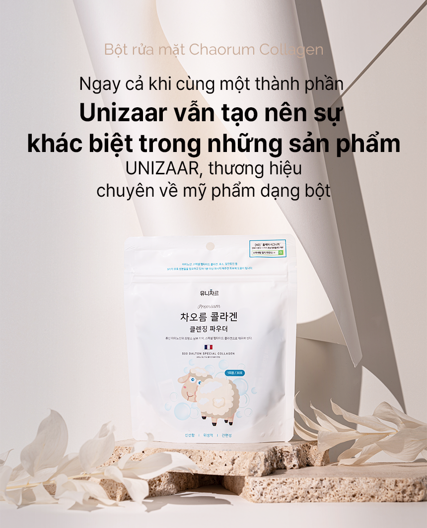 Mô tả Bột rửa mặt UNIZAAR – Bí quyết làm sạch da từ Hàn Quốc (3 gói, 200mg/gói) - 12