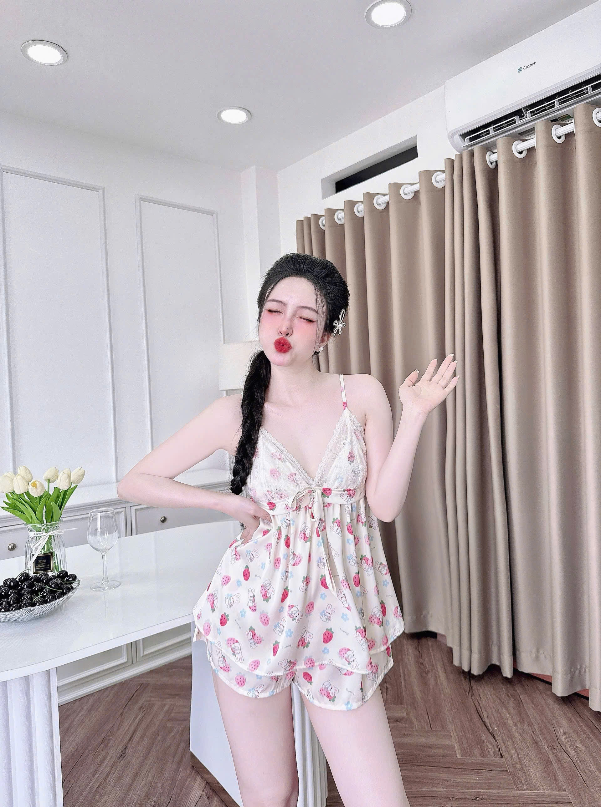 Đồ Ngủ Sexy SOJUN Lụa Latin 2