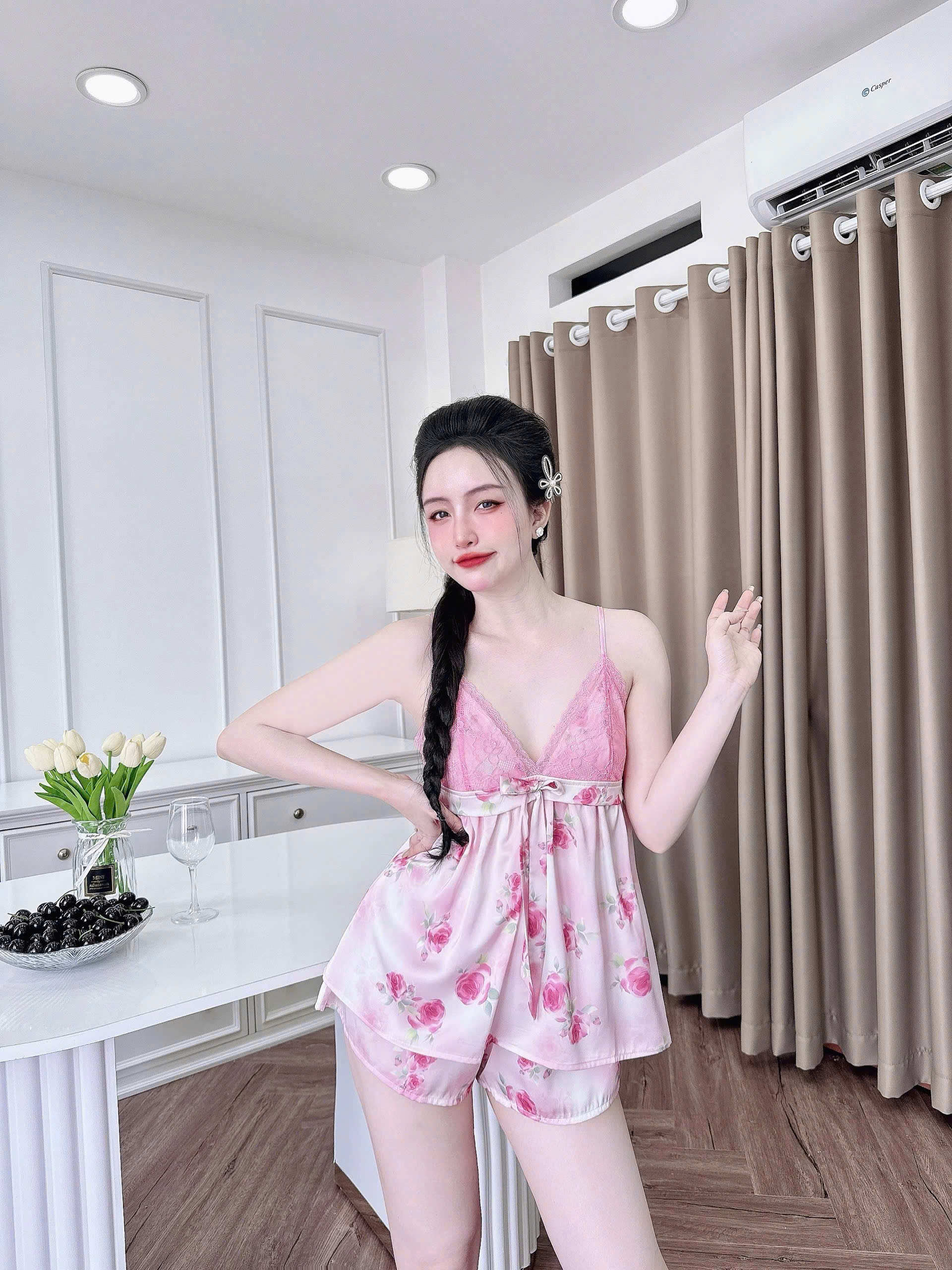 Đồ Ngủ Sexy SOJUN Lụa Latin 6