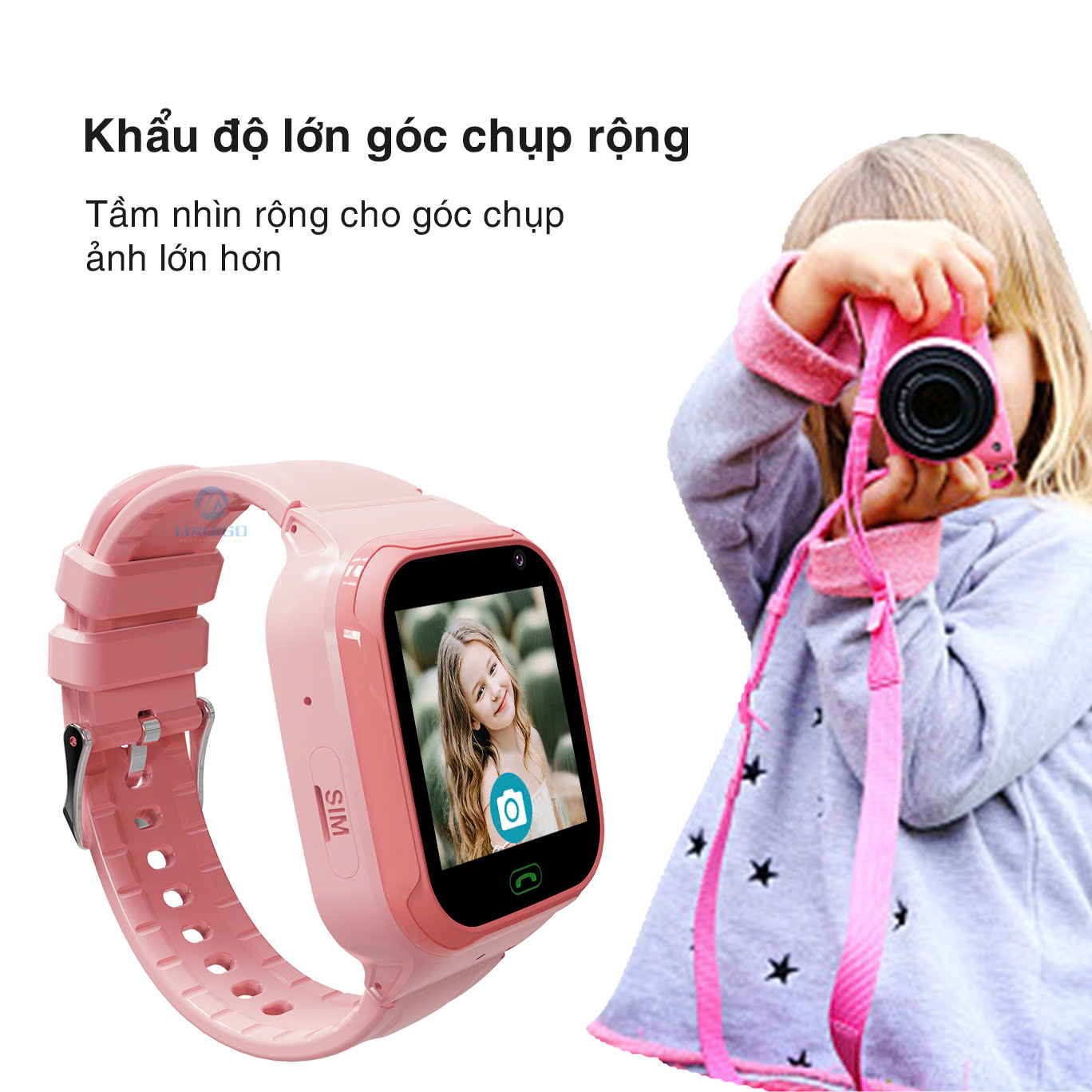 Mô tả Đồng hồ thông minh trẻ em valdus VT36 Lắp sim nghe gọi Call video Định vị Cảnh báo nguy hiểm BH 1năm - 2