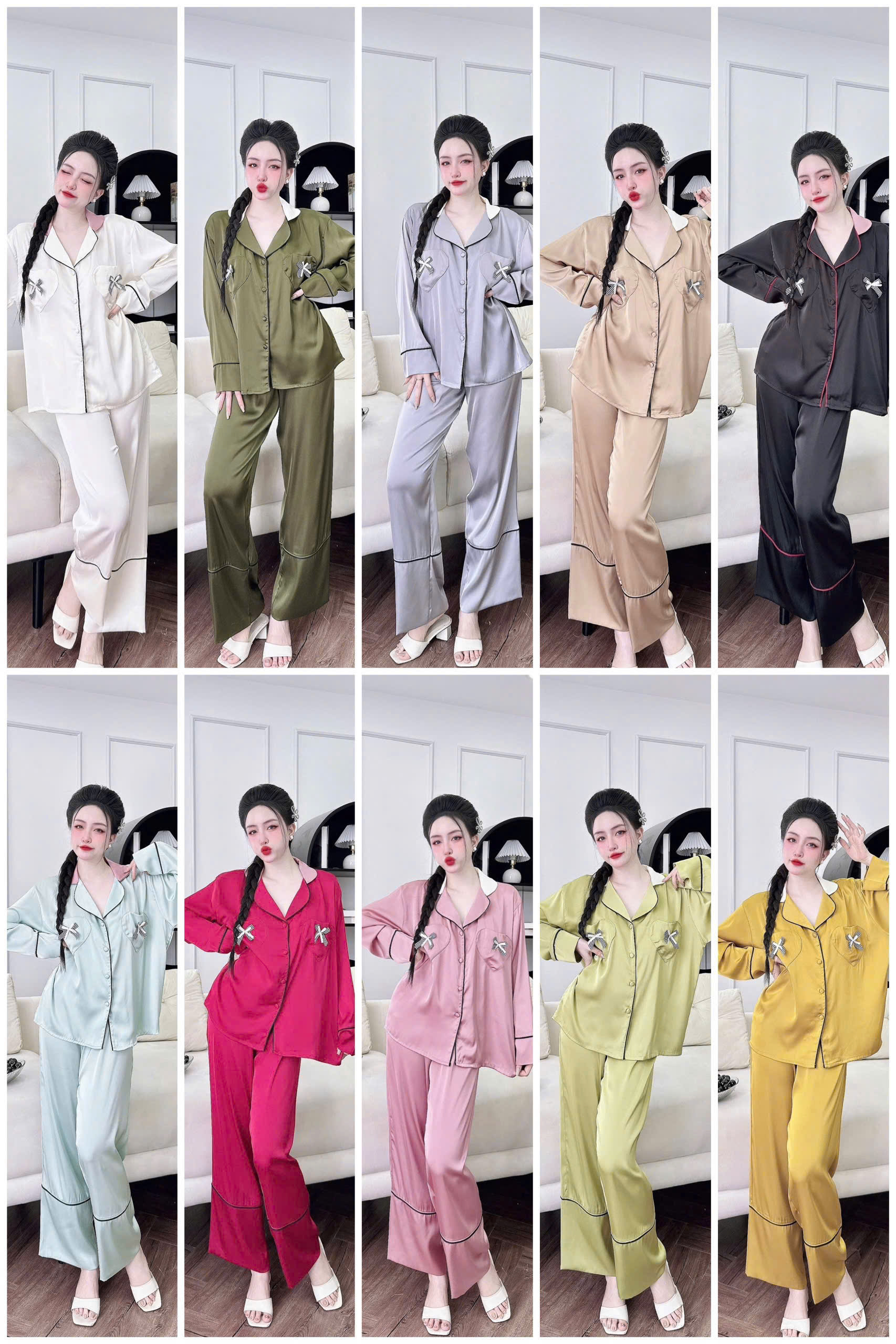 Đồ Ngủ Pijama Lụa Latin