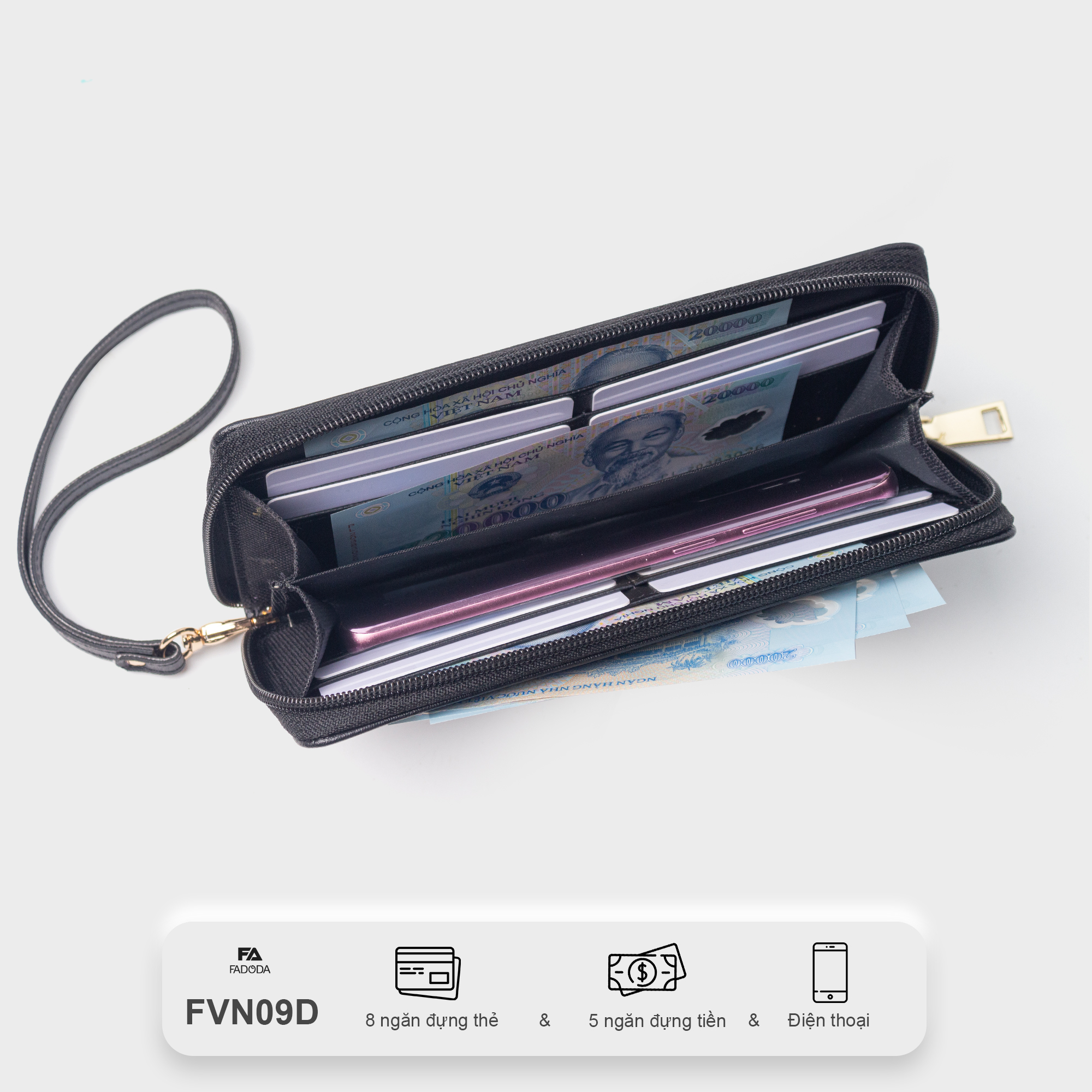 Mô tả Ví cầm tay unisex thời trang FVN09 FADODA - 6