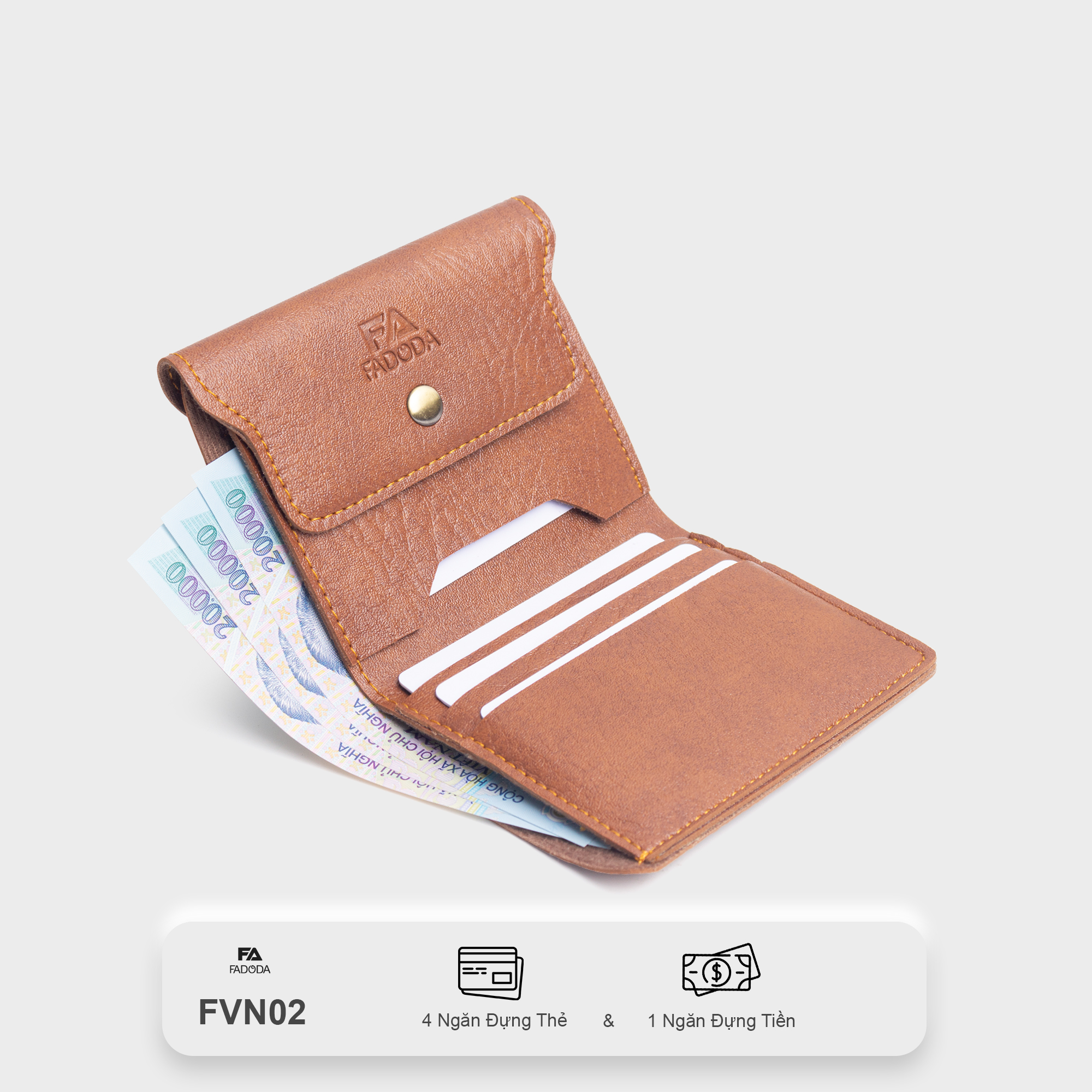 Mô tả Ví gập cầm tay mini nhỏ gọn FVN02 FADODA - 6