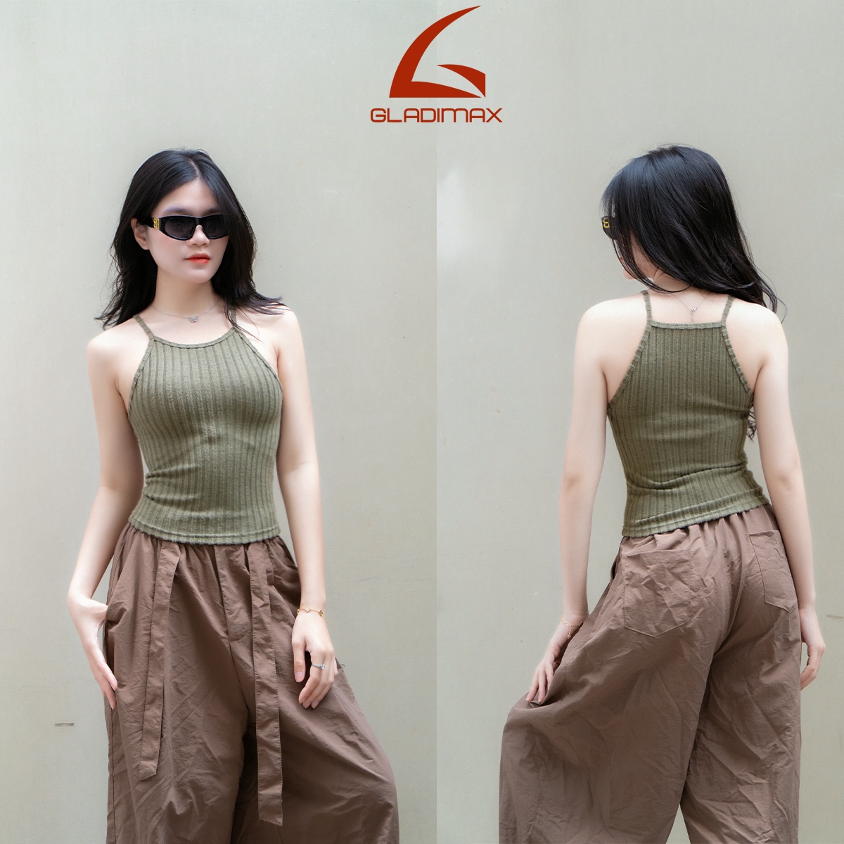 Mô tả Áo 2 Dây Cổ Yếm CY156 Chất Tăm Gold Nhật Tôn Dáng l Thiết Kế Croptop Cách Điệu Cho Nữ 2025 - 1
