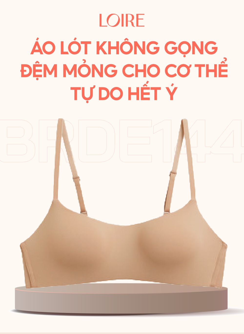 Mô tả Áo Lót Không Gọng Đệm Mỏng Thoải Mái Loirechic BRDE144 - 1