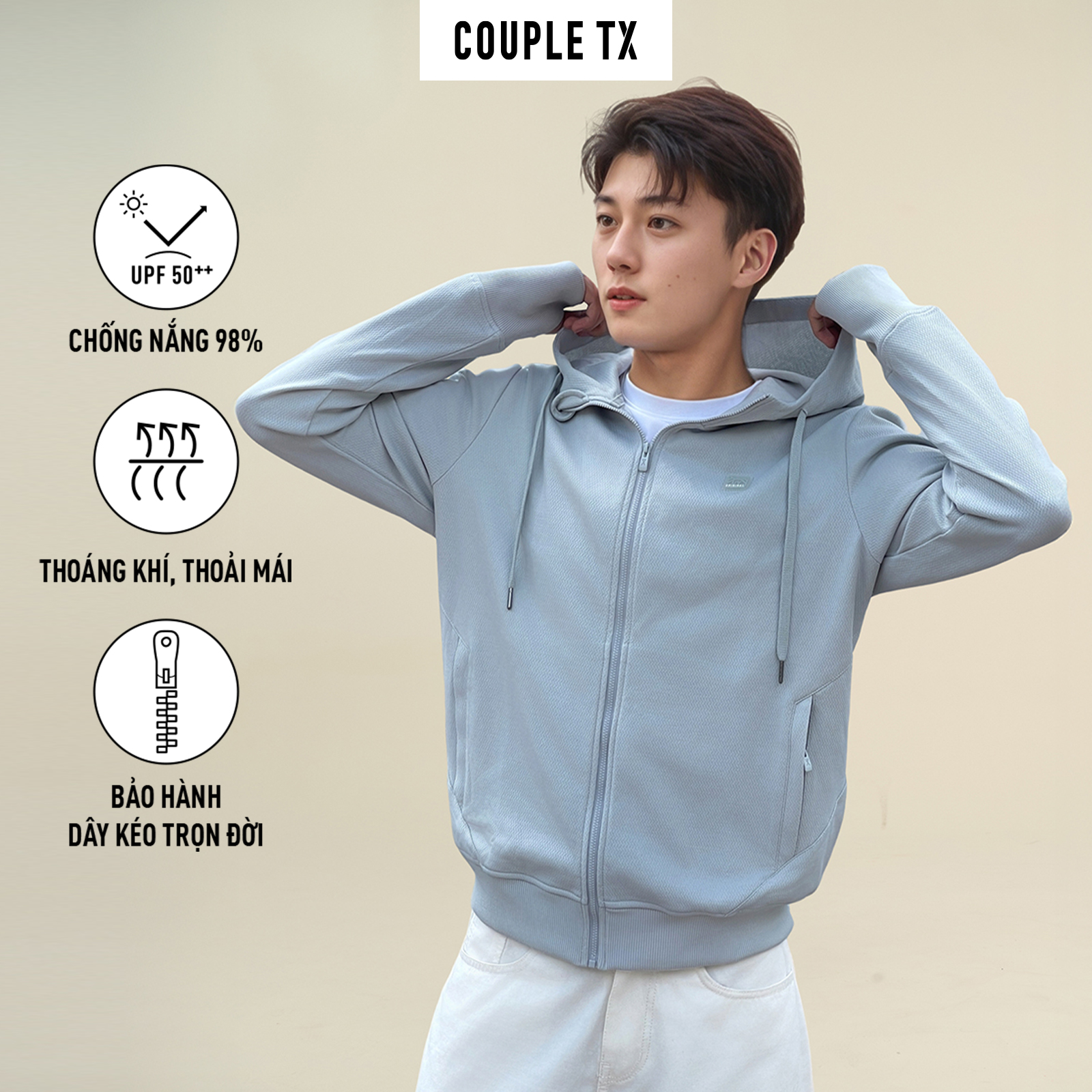 Mô tả Áo Khoác Chống Nắng Nam Couple TX Anti UV Original MOK 1064 - 3
