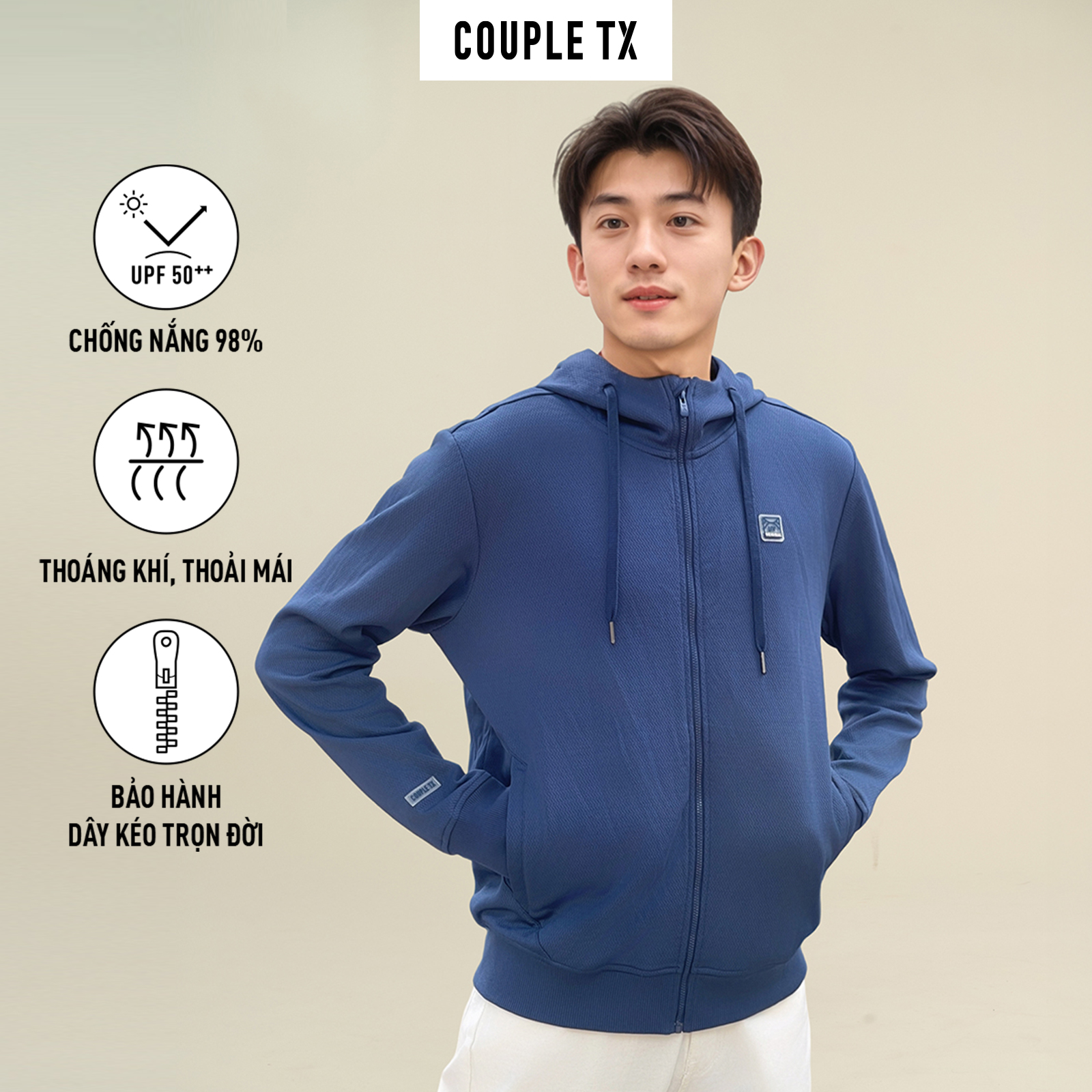 Mô tả Áo Khoác Chống Nắng Nam Couple TX Anti UV Original MOK 1064 - 4