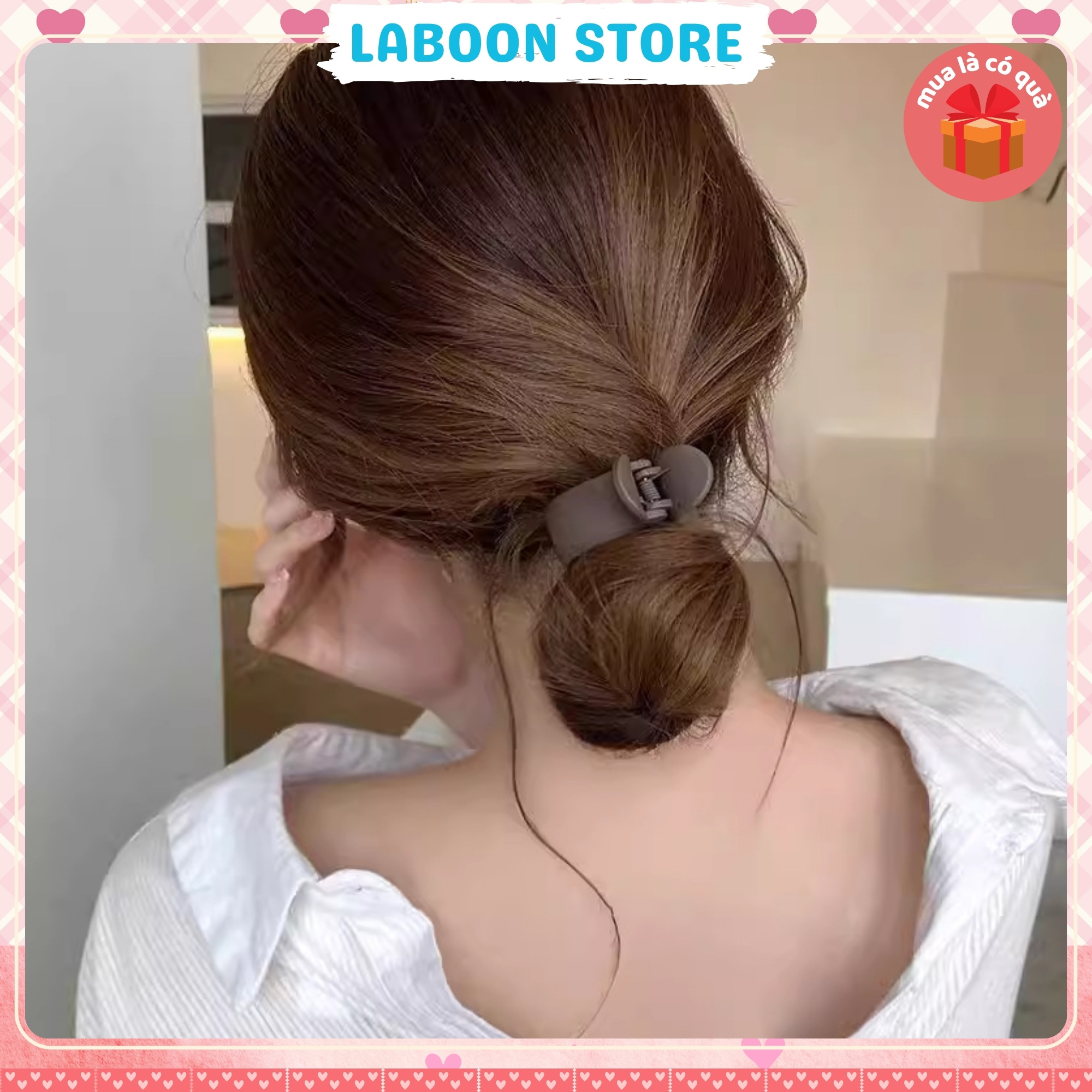 Mô tả Set 12 chiếc kẹp tóc LABOON càng cua 5 răng tone màu pastel candy chocolate nhẹ nhàng tiểu thư - 2