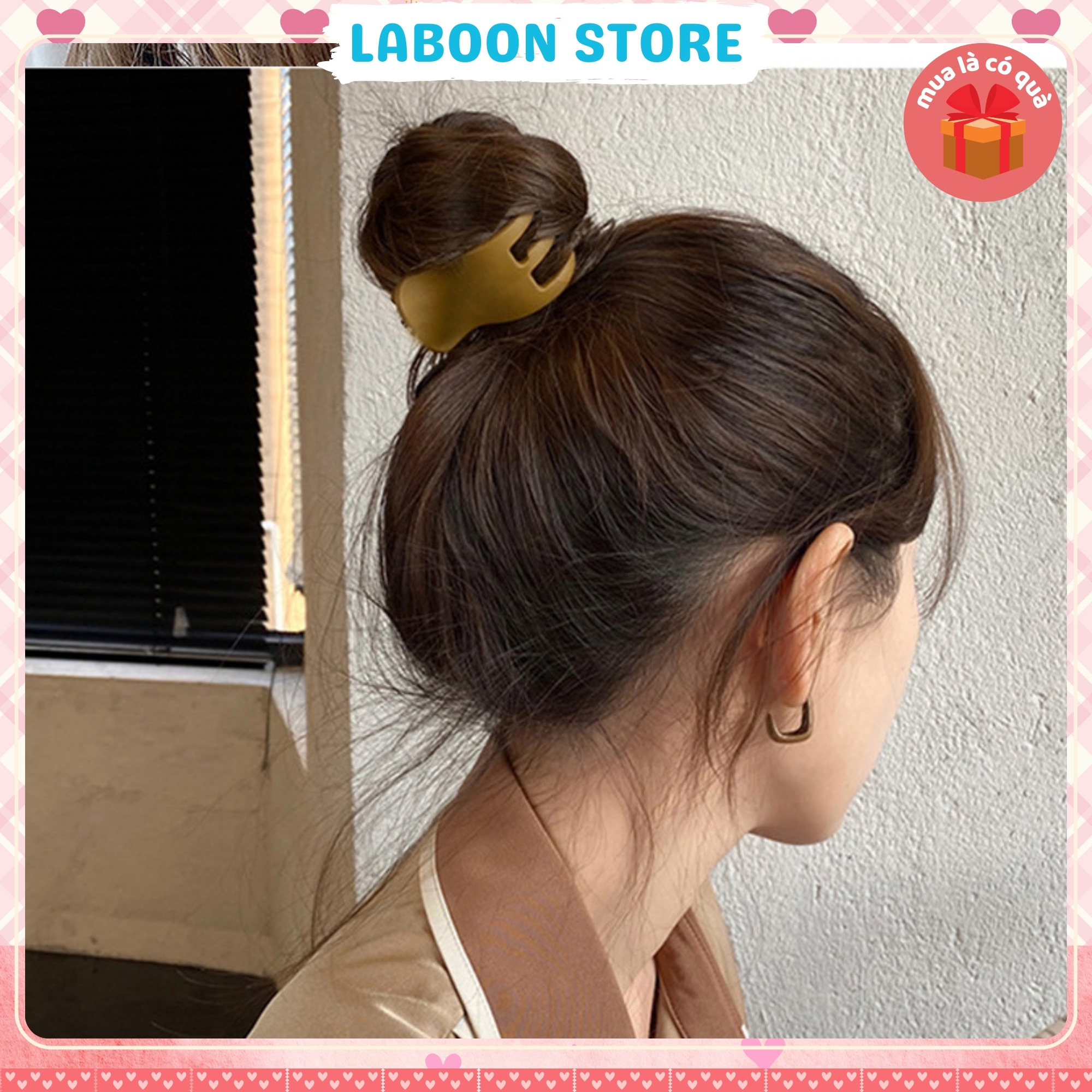 Mô tả Set 12 chiếc kẹp tóc LABOON càng cua 5 răng tone màu pastel candy chocolate nhẹ nhàng tiểu thư - 1