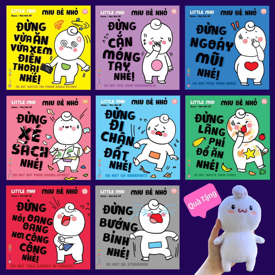 Mô tả Sách Ehon Miu Bé Nhỏ - Phần 4 - Tặng Miu nhồi bông xinh xắn - Song Ngữ Anh - Việt (1-6 tuổi) - 1