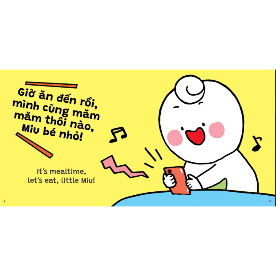 Mô tả Sách Ehon Miu Bé Nhỏ - Phần 4 - Tặng Miu nhồi bông xinh xắn - Song Ngữ Anh - Việt (1-6 tuổi) - 5