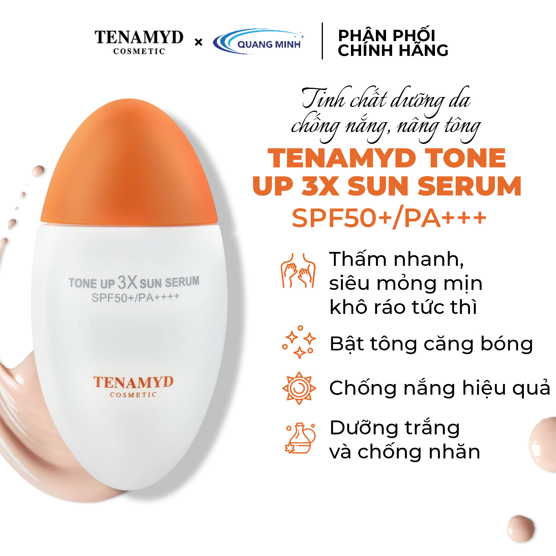 Tinh chất chống nắng Tenamyd Tone Up 3x Sun Serum