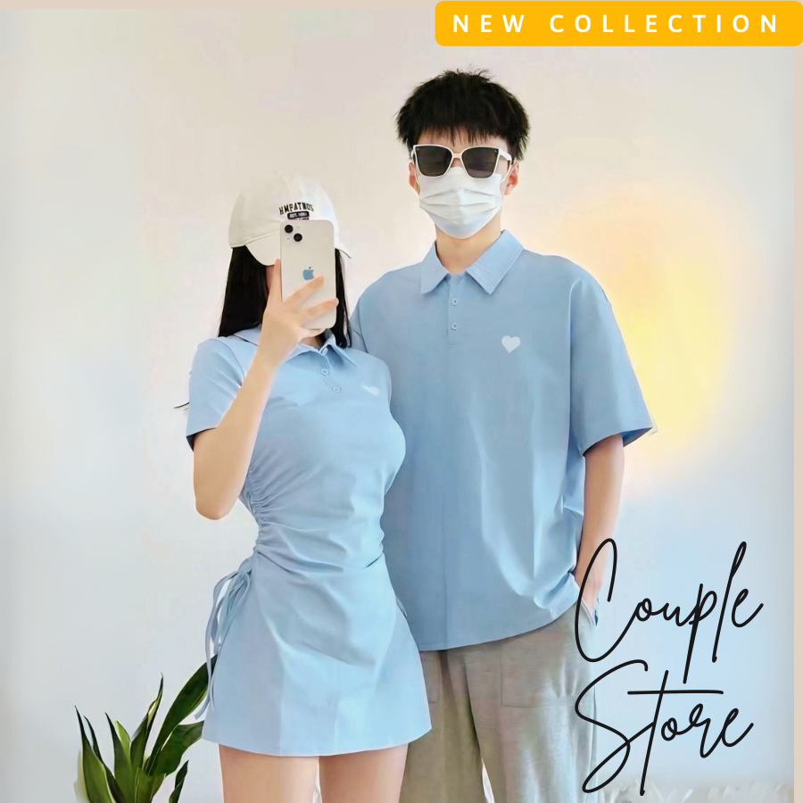 Đồ đôi nam nữ dễ thương, đồ cặp nam nữ couple, váy áo đôi đẹp chụp