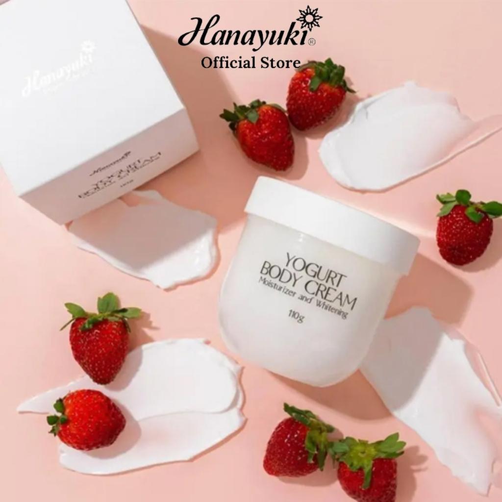 Mô tả Kem Body Trắng Da Dưỡng Da Dưỡng Ẩm, Kem Dưỡng Trắng Da Yogurt Body Cream Hanayuki Chính Hãng 110g - 5