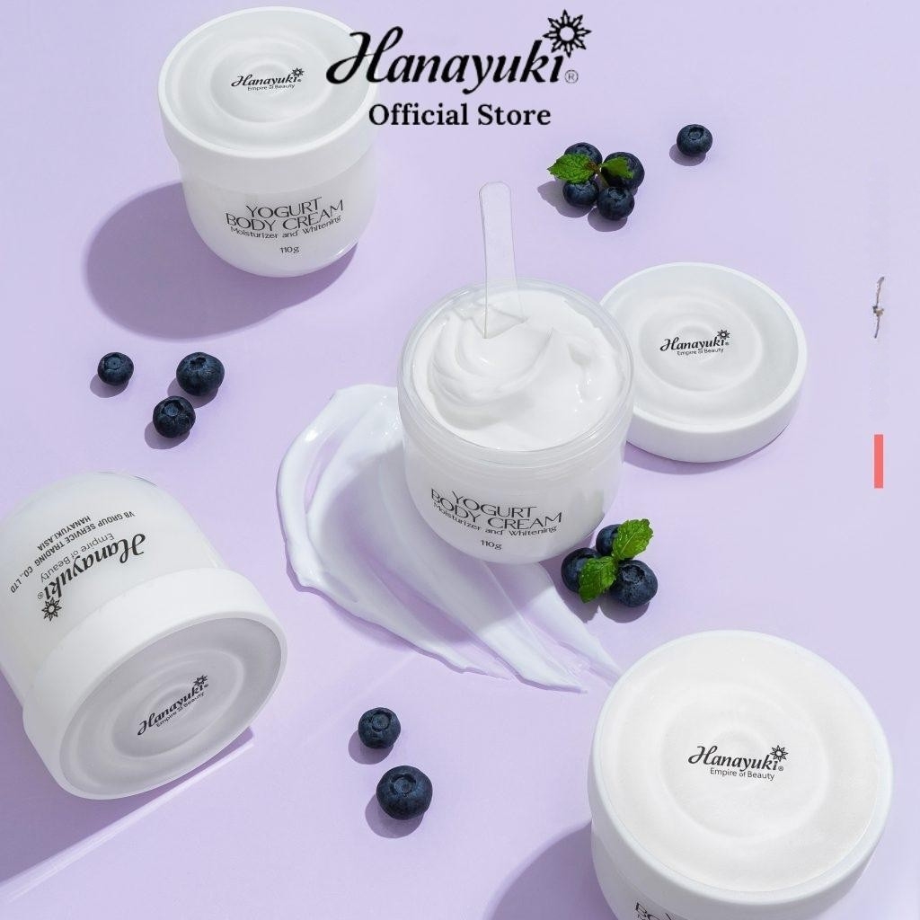 Mô tả Kem Body Trắng Da Dưỡng Da Dưỡng Ẩm, Kem Dưỡng Trắng Da Yogurt Body Cream Hanayuki Chính Hãng 110g - 7