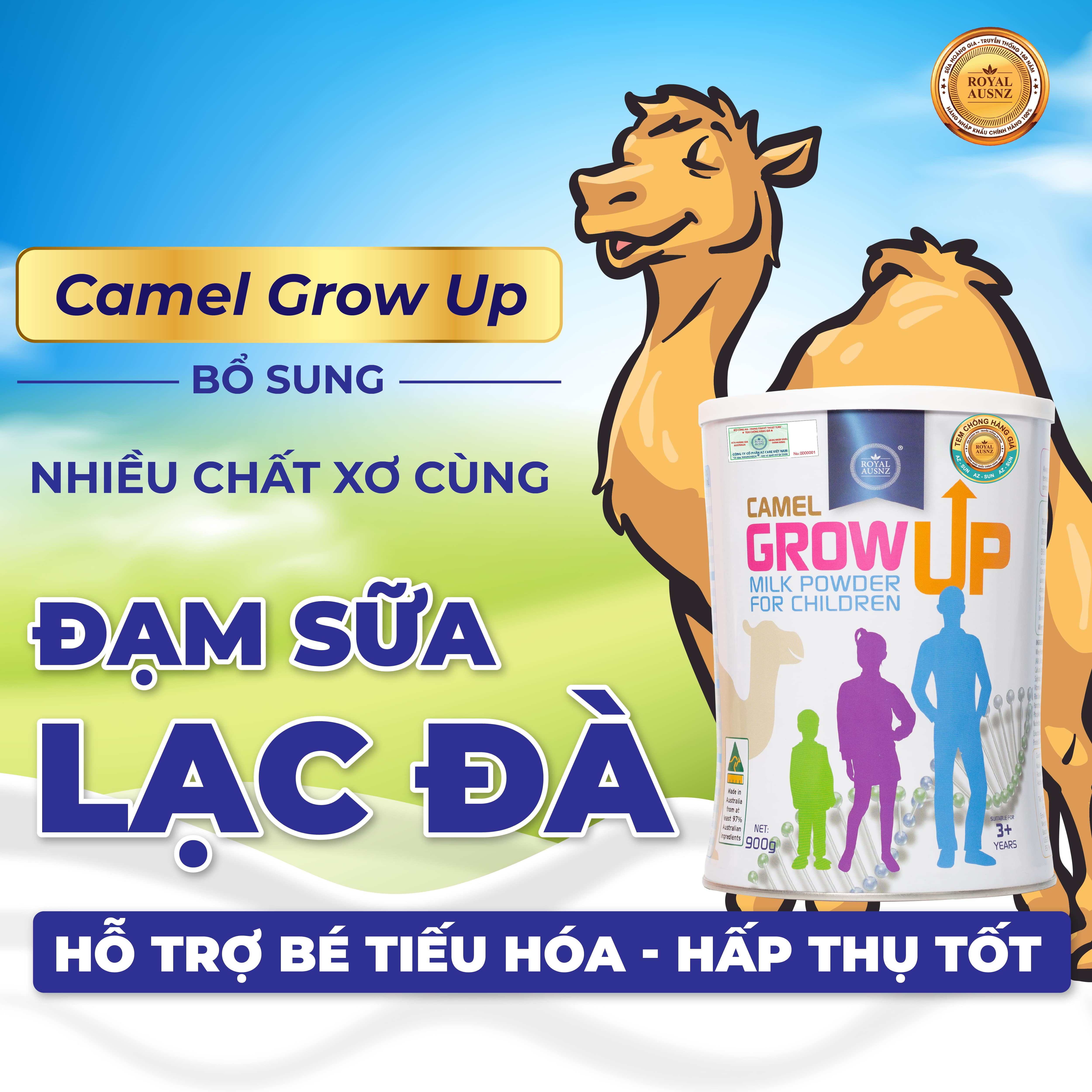 Mô tả Combo 2 Hộp Sữa Lạc Đà Camel Grow Up Milk Powder ROYAL AUSNZ Hỗ Trợ Tăng Chiều Cao Cho Bé Từ 3 Tuổi 900g/hộp - 2