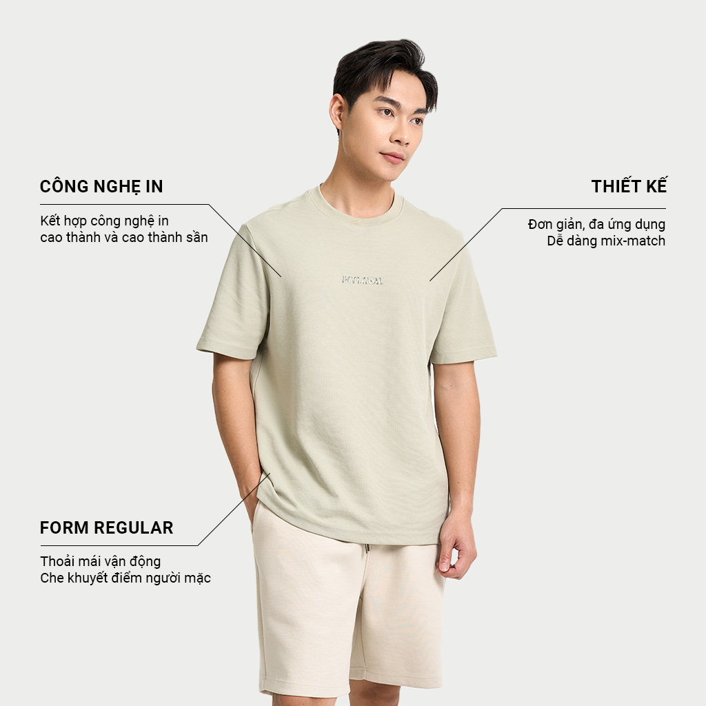 Mô tả Áo Phông Nam KRIK Form Regular In Cao Thành Sần Thiết Kế Độc Đáo Giữ Form Đẹp Tôn Dáng AP1367 - 2