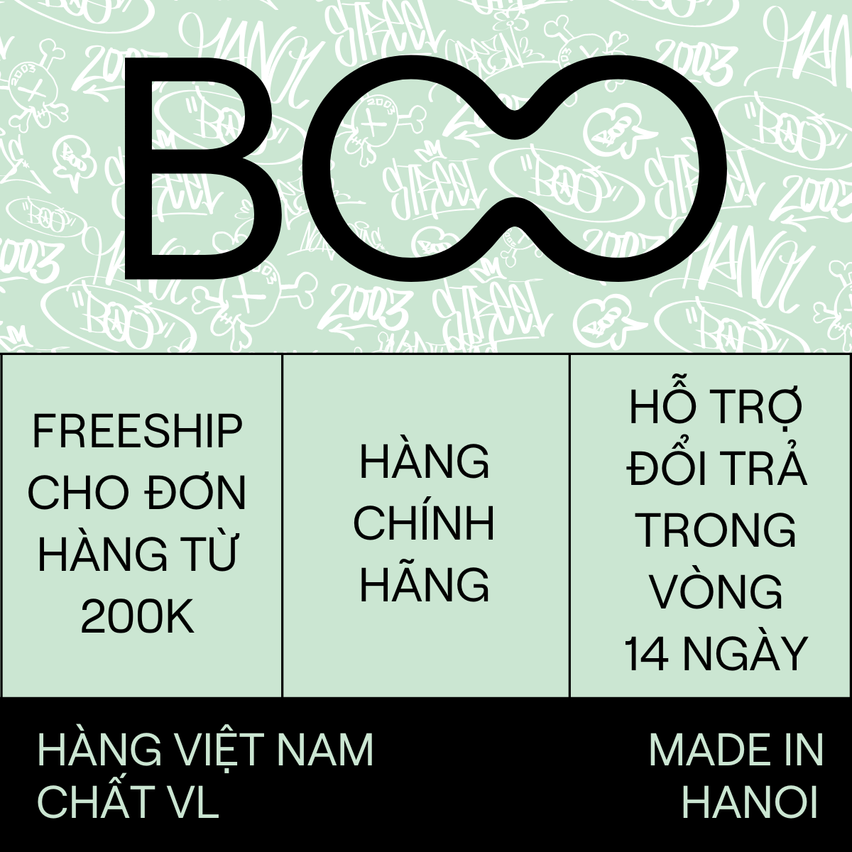 Mô tả Áo Thun BOO Unisex Dáng Oversized In Logo Made In Hanoi chất liệu thoáng mát - 4