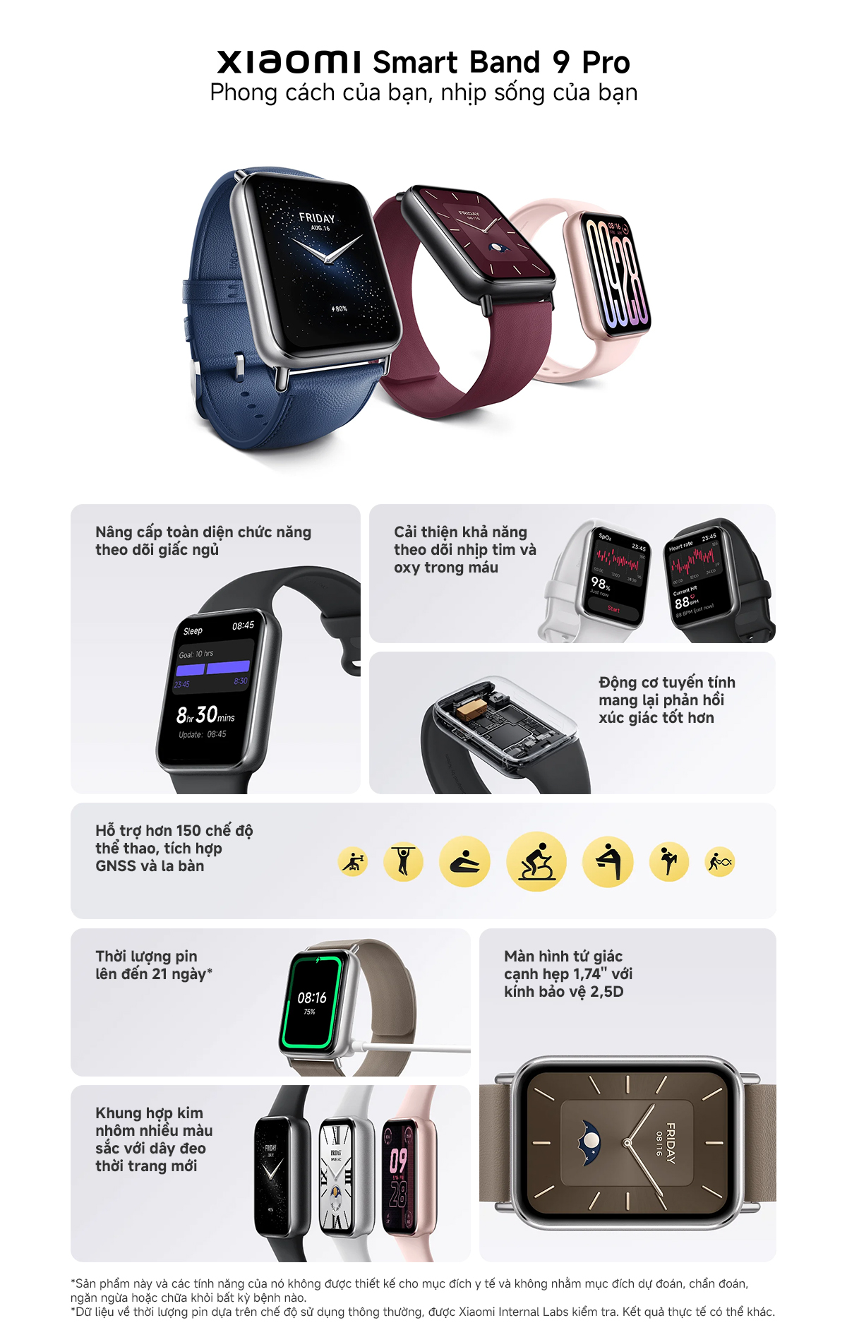 Xiaomi Miband 9 Pro Features