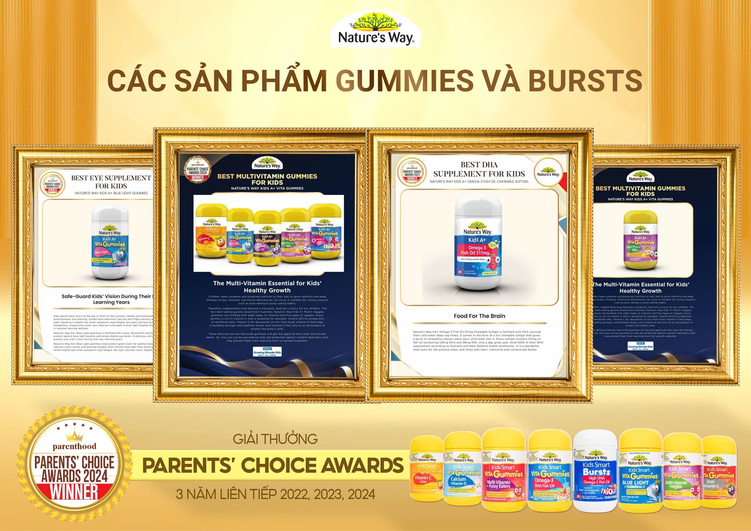 Mô tả Kẹo Dẻo Vi Chất Cho Bé Nature’s Way Kids Smart Vita Gummies Calcium + Vitamin D, Kẹo Cao Hỗ Trợ Phát Triển Chiều Cao 60v - 4