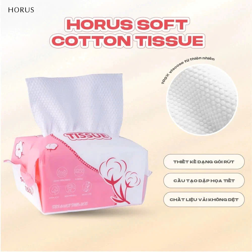 Mô tả Quà Tặng 01 Khăn khô Horus đa năng Soft Cotton Tissue 80pcs (IP02) - 1