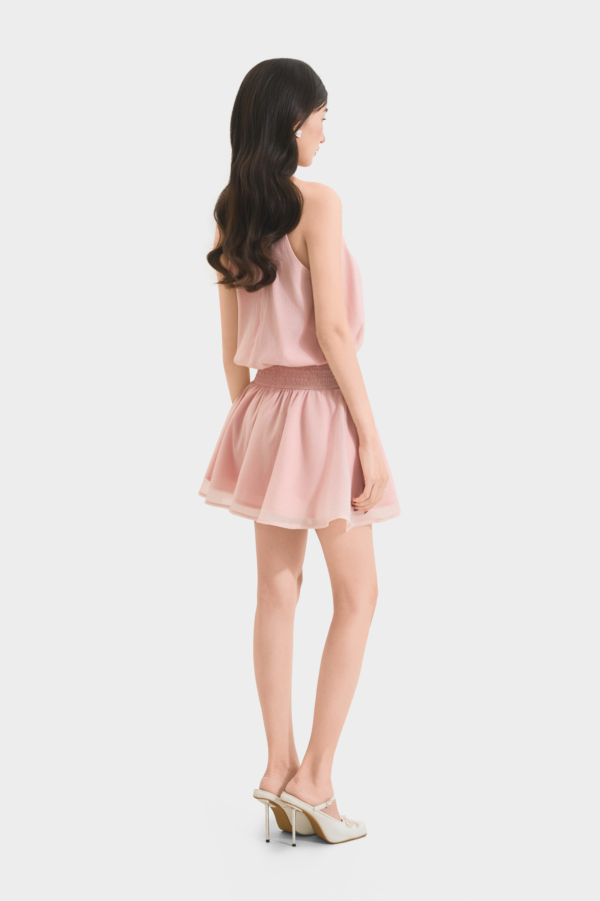 Mô tả Đầm Kiểu Nữ MARC FASHION Sát Nách Nhún Eo Cổ Xẻ Đính Hoa - FASH102024 - 8