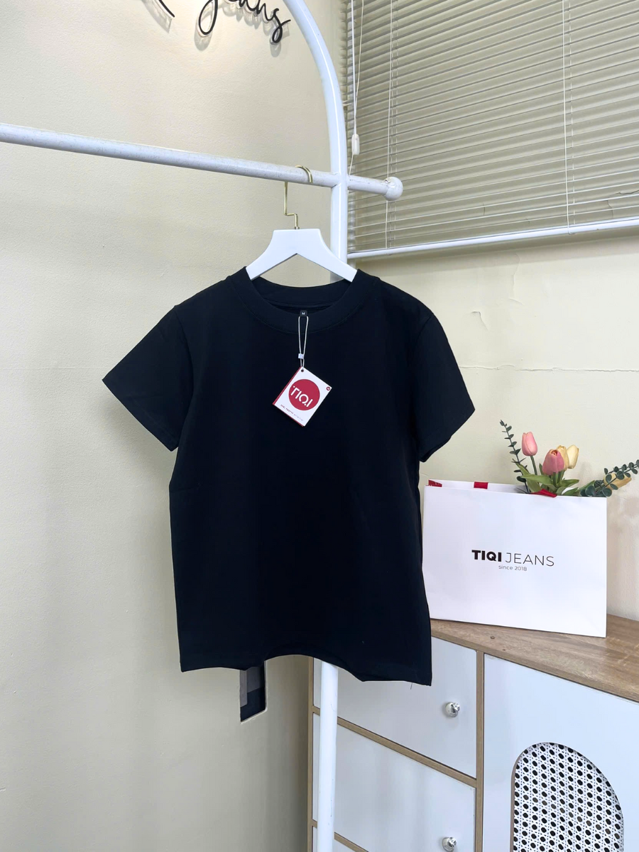 Mô tả Áo baby tee trơn basic cổ tròn nhiều màu TiQi Jeans chất cotton co giãn 2 chiều AB-01 - 2