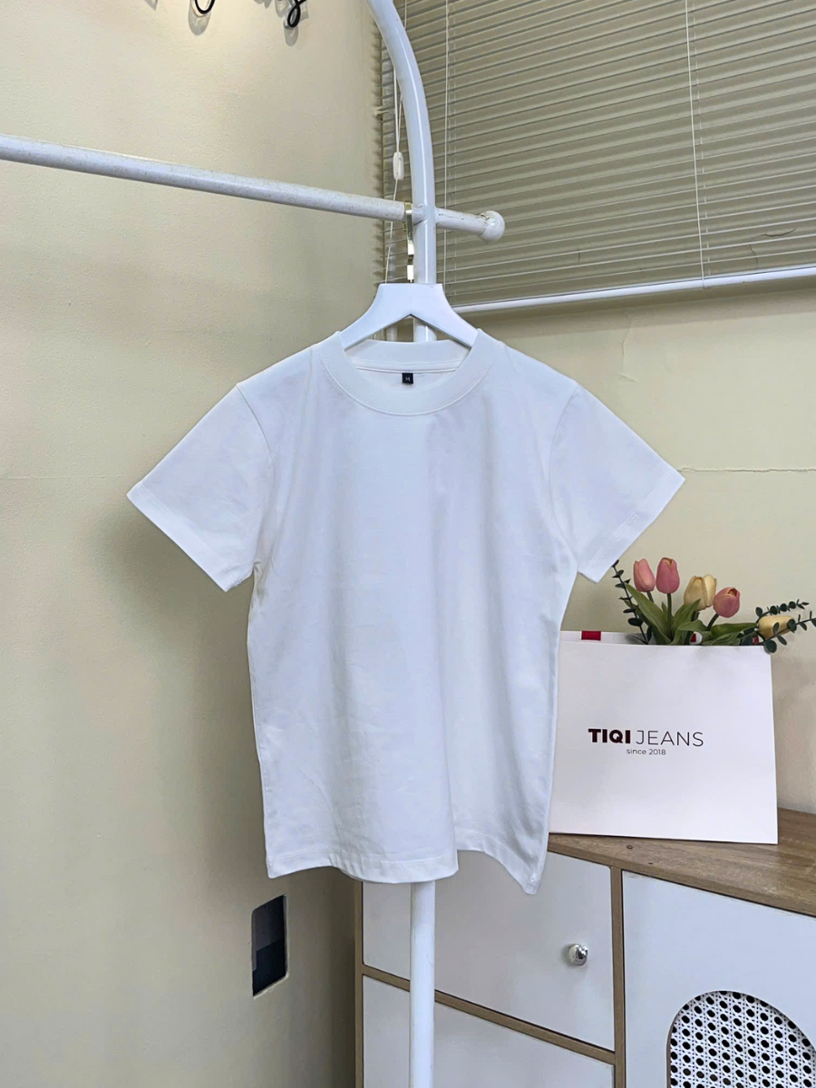 Mô tả Áo baby tee trơn basic cổ tròn nhiều màu TiQi Jeans chất cotton co giãn 2 chiều AB-01 - 3