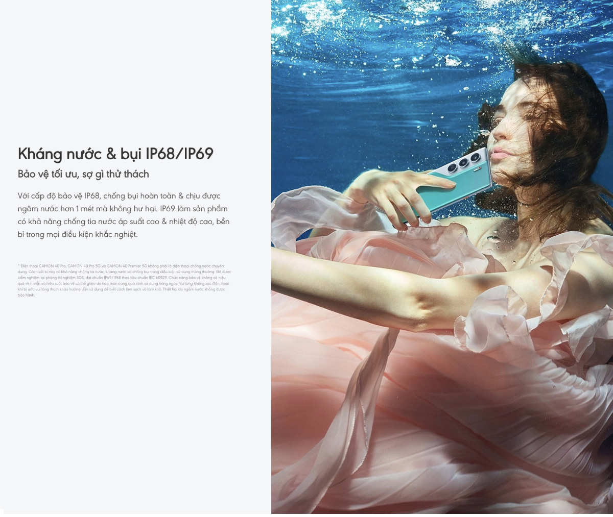 Mô tả Điện thoại Tecno Camon  40 Pro 8Gb/256GB - Helio G100 Ultimate - Amoled 120Hz - 5200mAh - 5