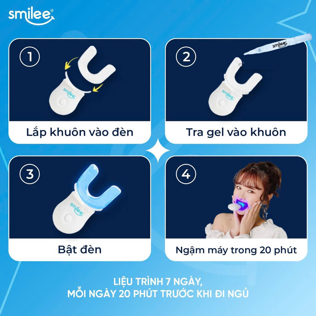 Mô tả - Bộ Kit trắng răng tại nhà Smilee Max - Trắng răng từ 2 đến 6 tông sau 7 ngày, tùy thuộc vào cơ địa - 2