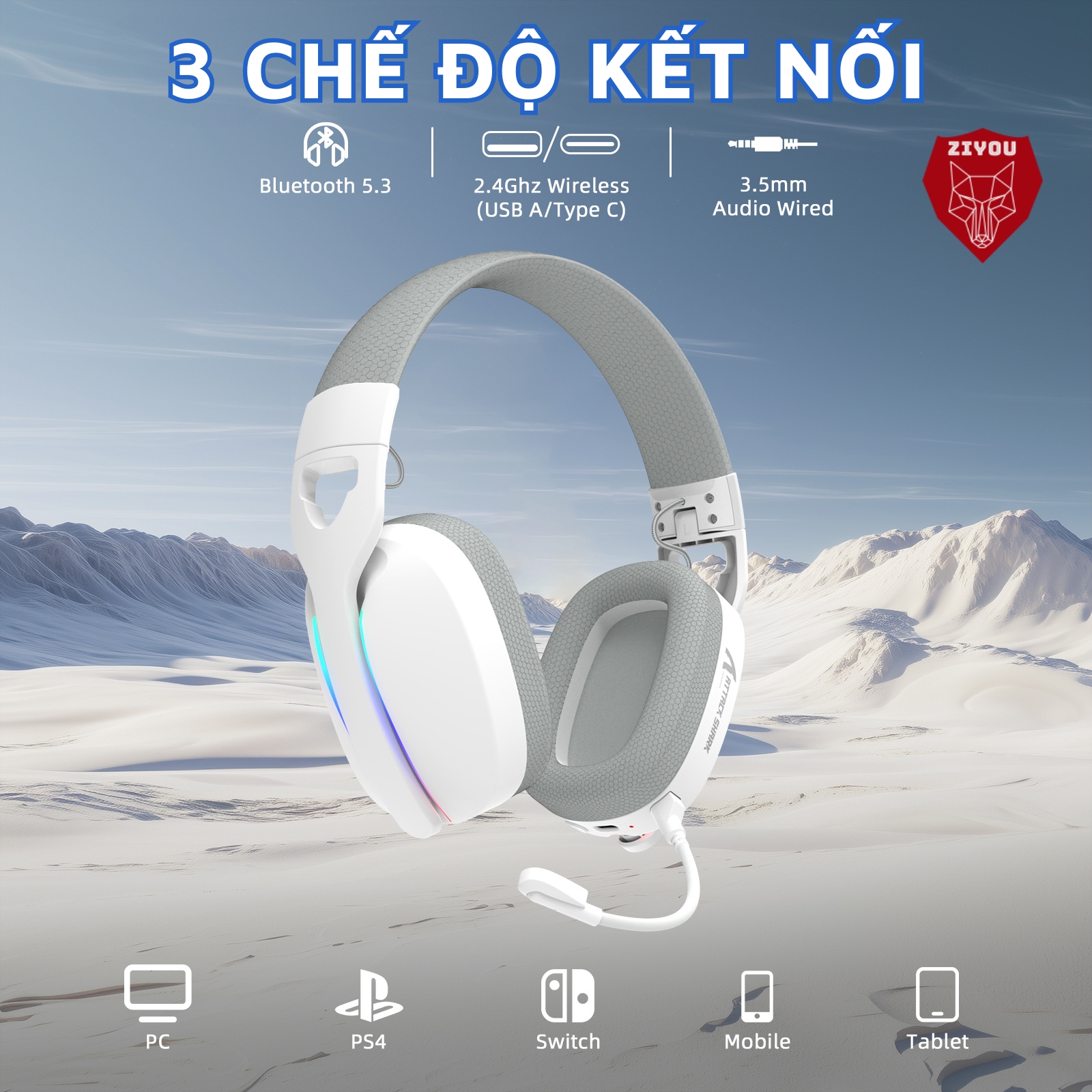 Tai nghe Attack Shark L90 gập gọn