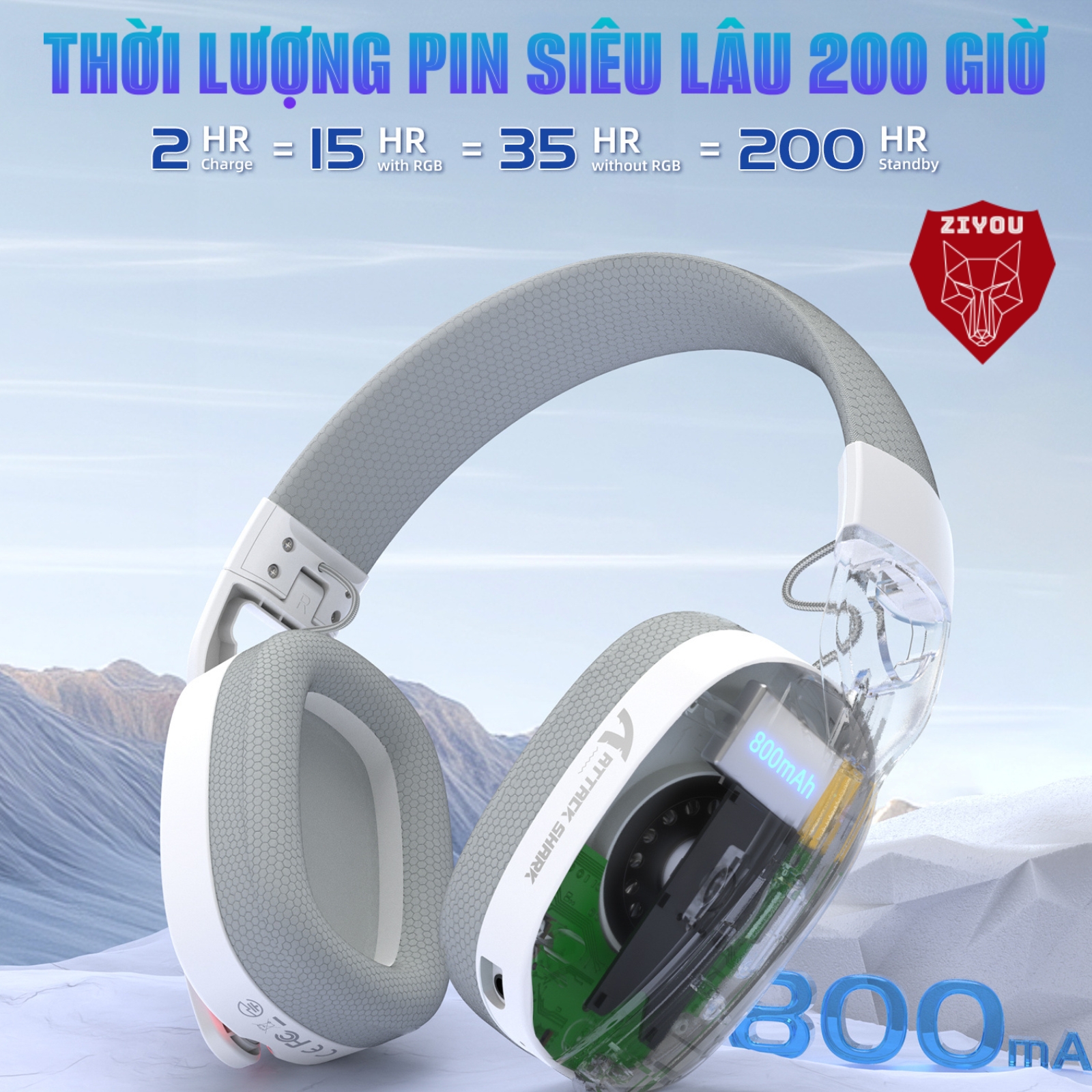 Tai nghe Attack Shark L90 phụ kiện
