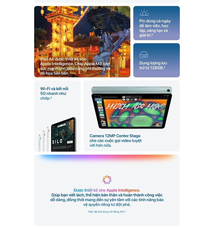 Mô tả iPad Air M3 11 inch  Wifi 128GB - 3