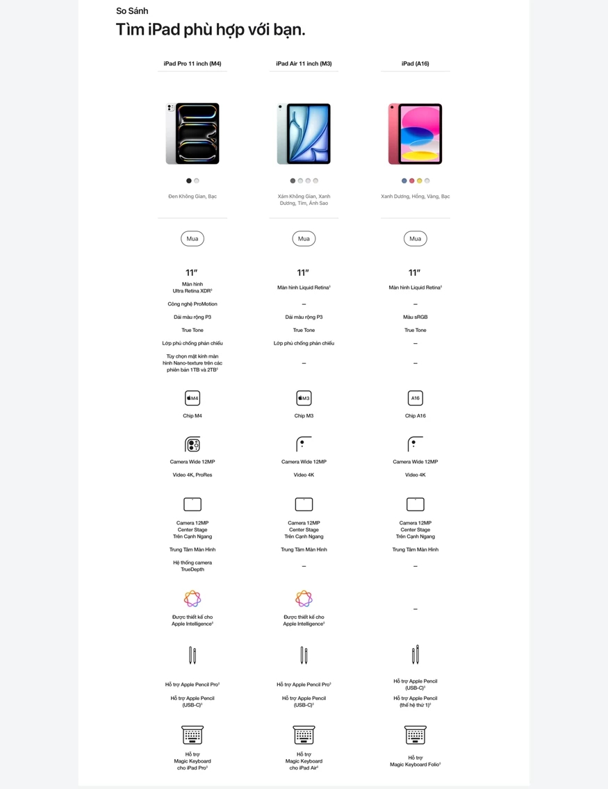 Mô tả iPad Air M3 11 inch  Wifi 128GB - 5