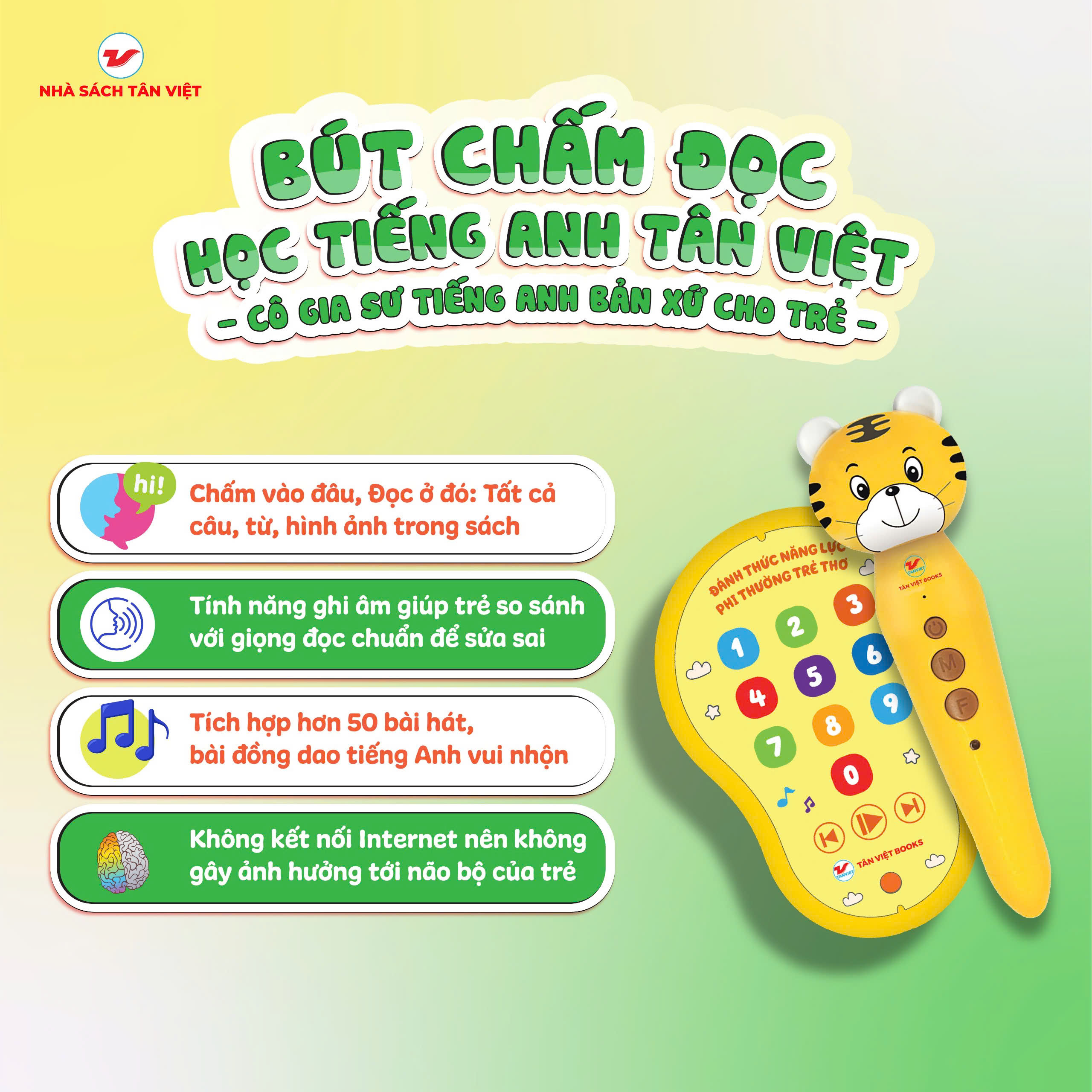 Mô tả Bút Chấm Đọc - Học Tiếng Anh Tân Việt - Phiên Bản 6 Cuốn Bìa Mềm - 2