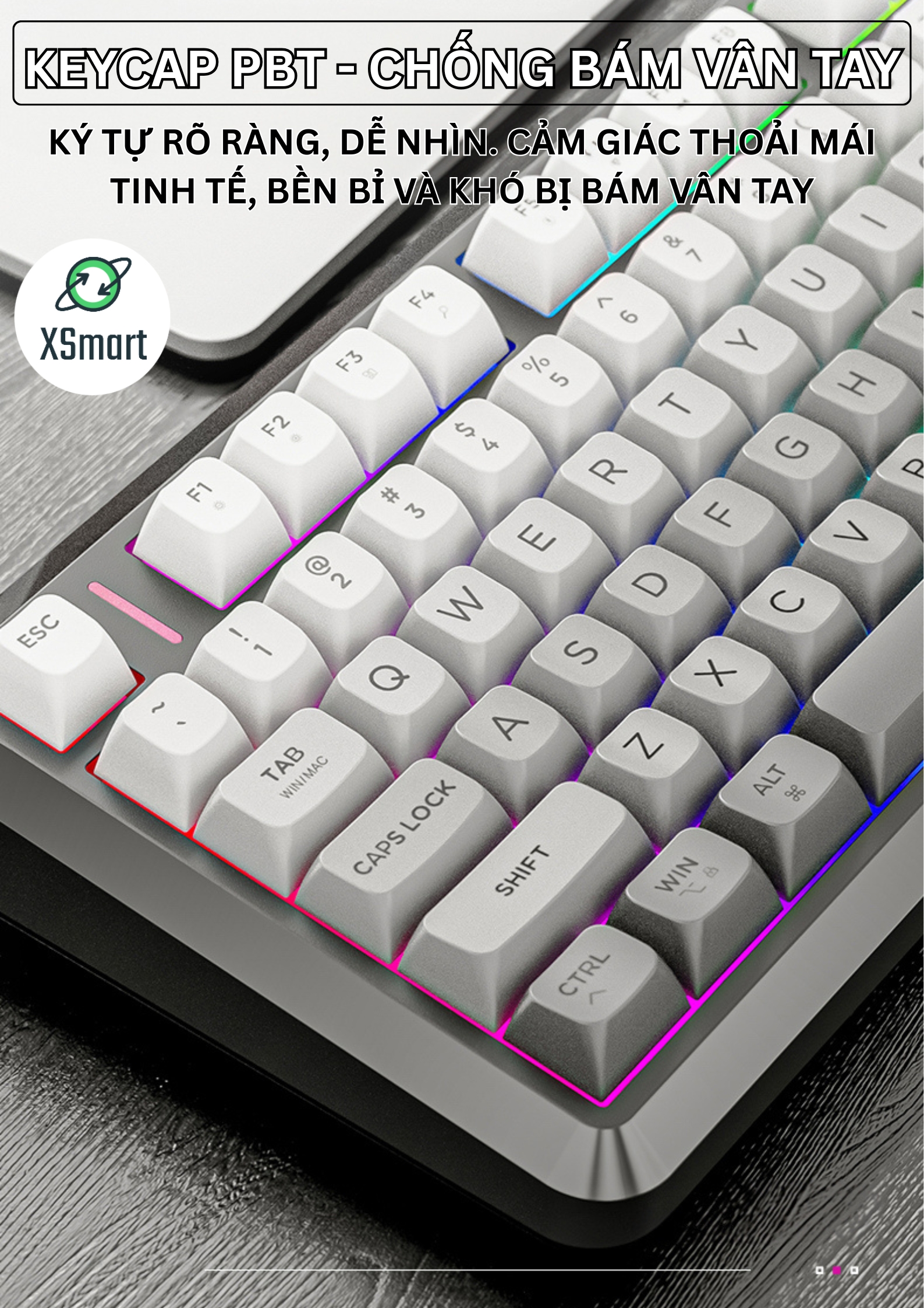 Bàn Phím Không Dây Bluetooth FreeWolf M75 LED RGB, Keycap PBT, Màn Hình ...