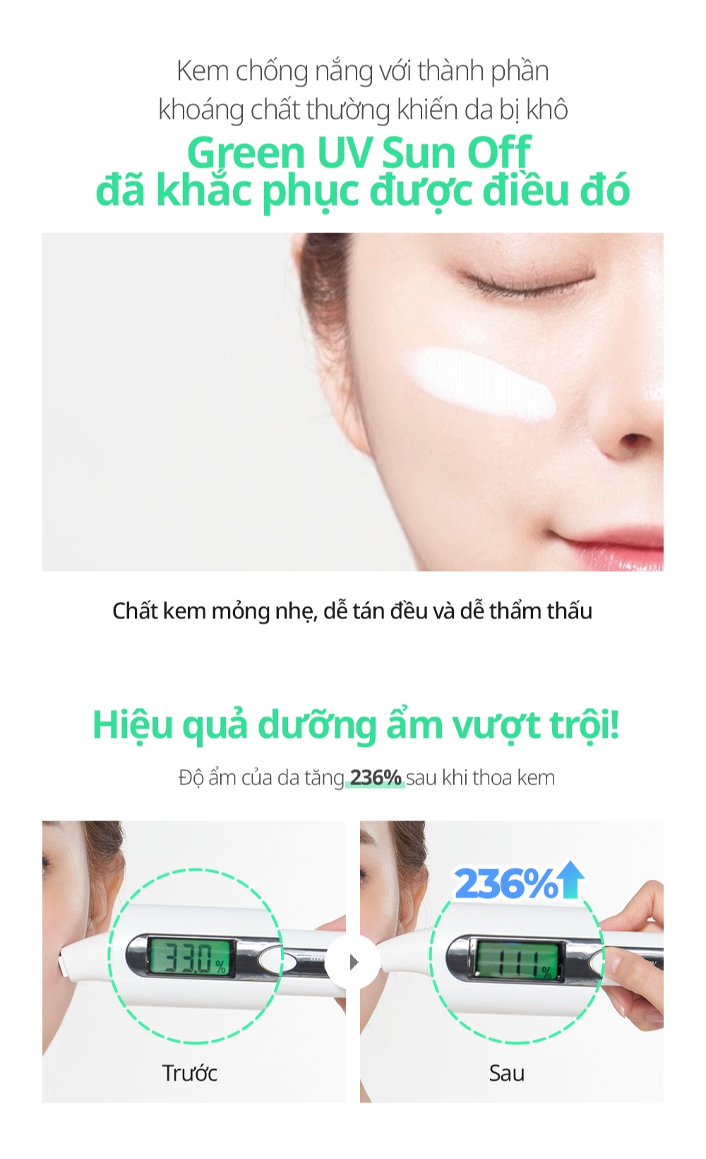 Mô tả Bộ Đôi 2 Chai Kem Chống Nắng BOM Green UV SUN OFF (SPF50+,PA++++) 50ml - 5