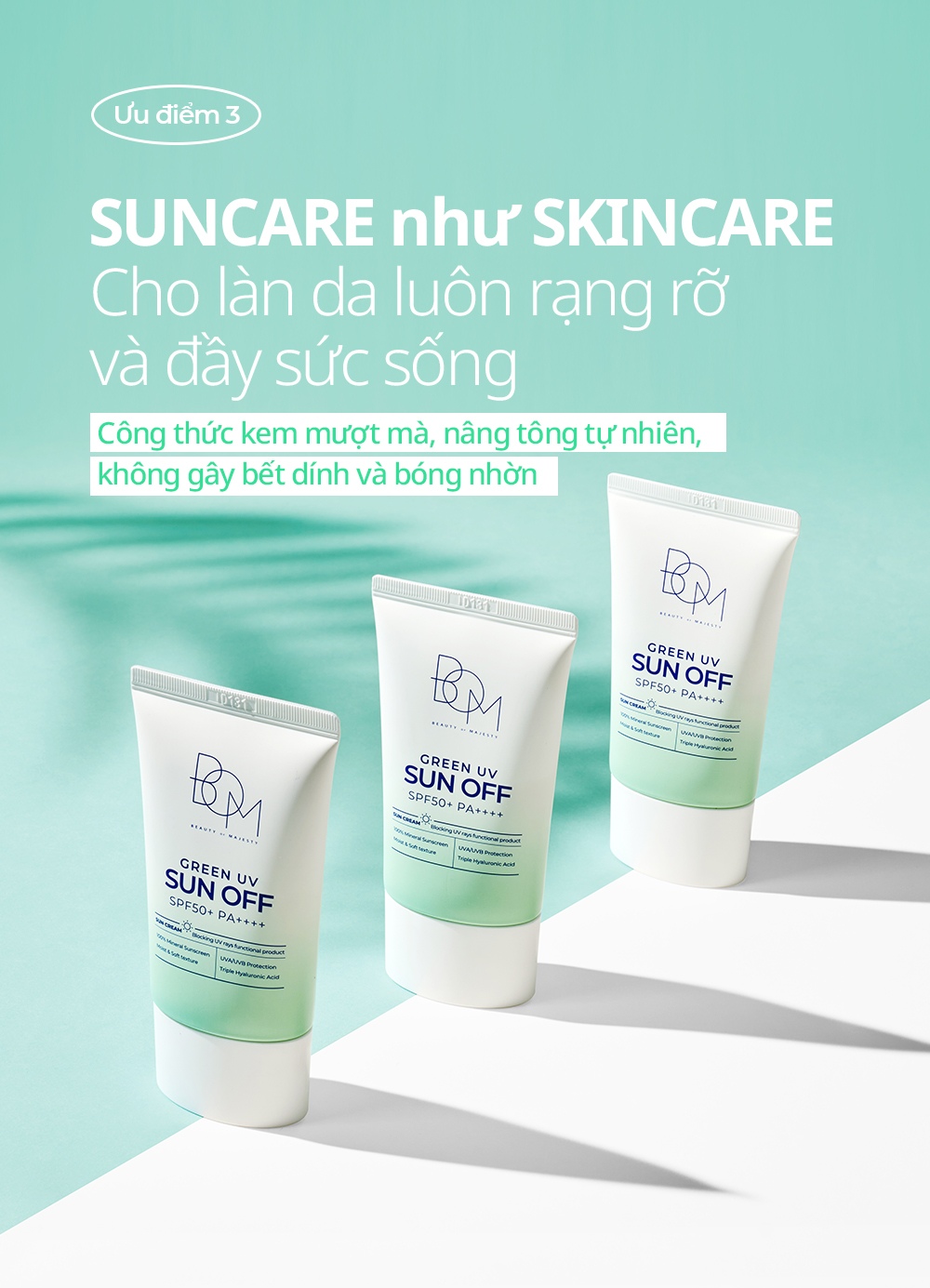 Mô tả Bộ Đôi 2 Chai Kem Chống Nắng BOM Green UV SUN OFF (SPF50+,PA++++) 50ml - 8