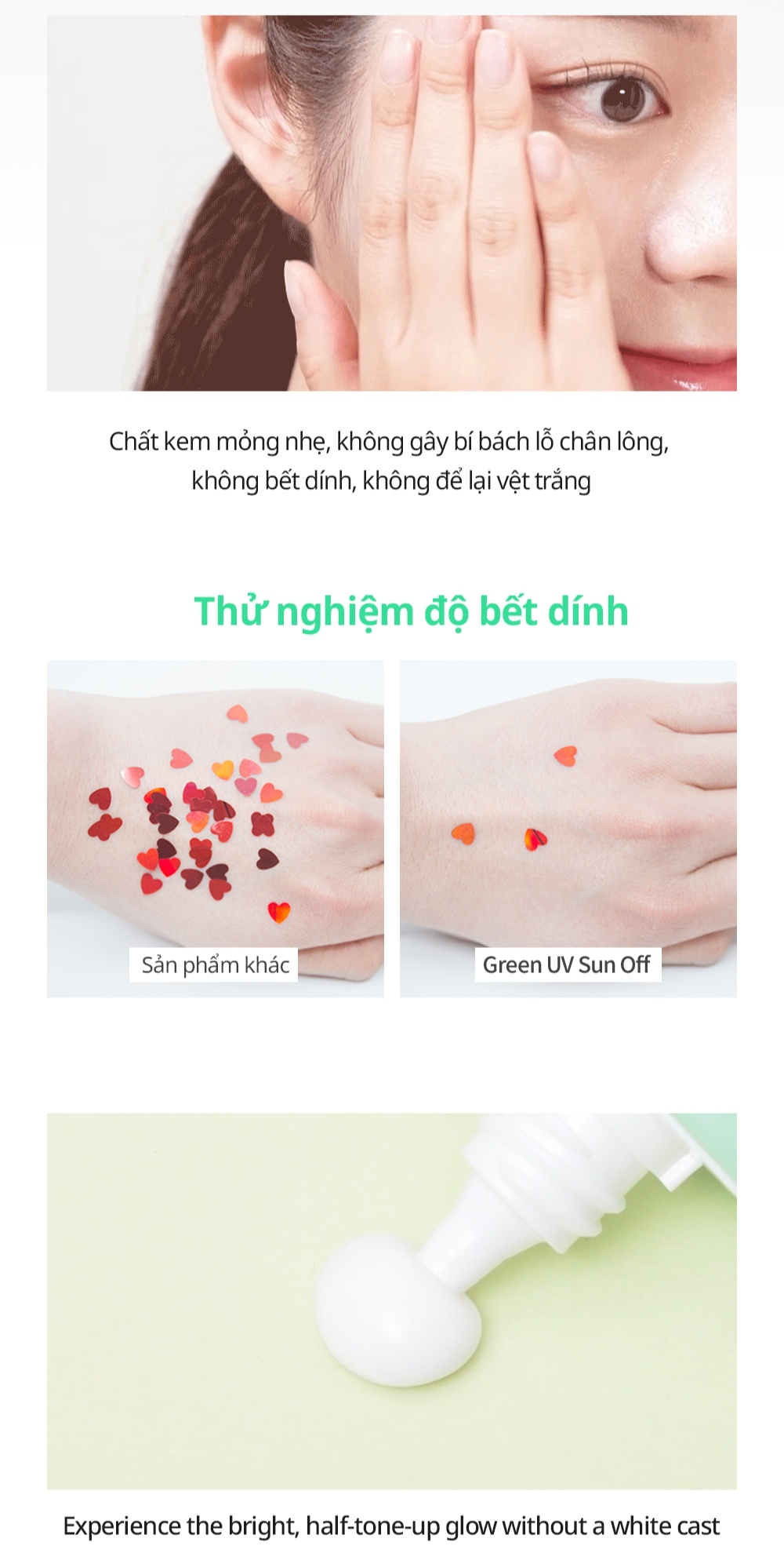 Mô tả Bộ Đôi 2 Chai Kem Chống Nắng BOM Green UV SUN OFF (SPF50+,PA++++) 50ml - 9