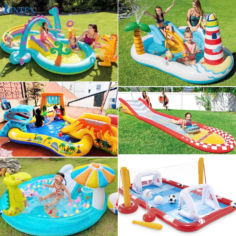 Bể bơi phao có cầu trượt INTEX 57161/57165/57162 Shopee Việt